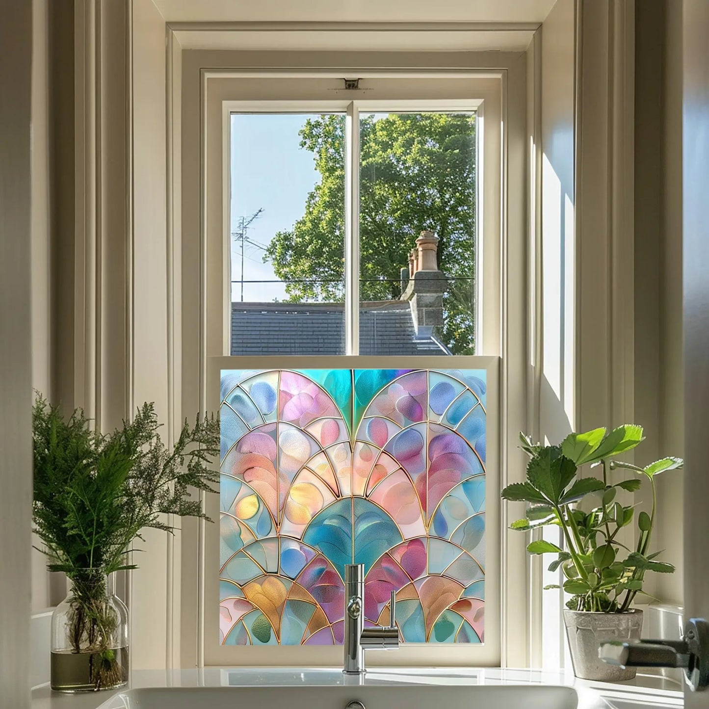 Anzi Stained Glass Privacy Window Film Creative Windows