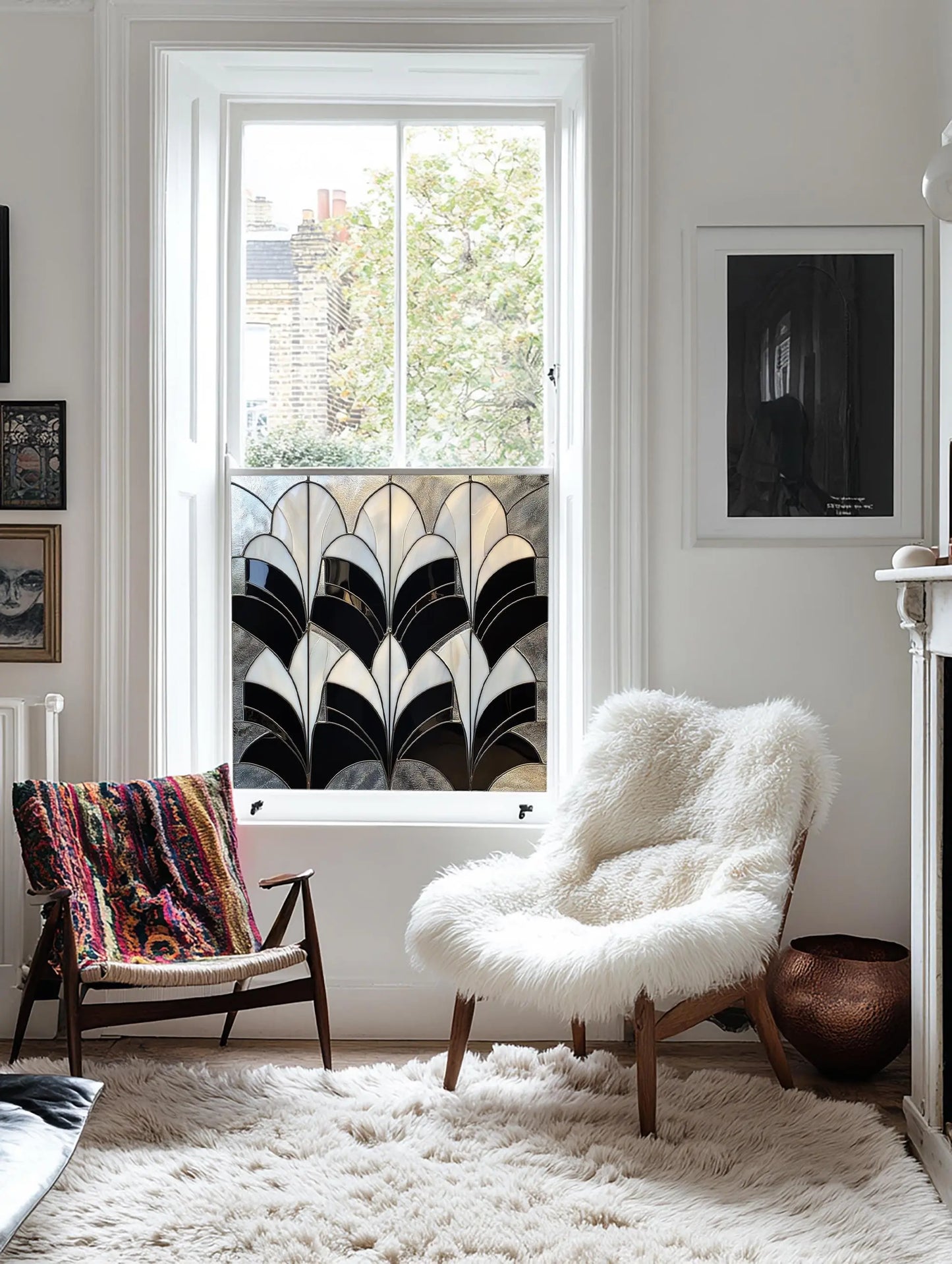 Tonara Stained Glass Privacy Window Sticker Creative Windows