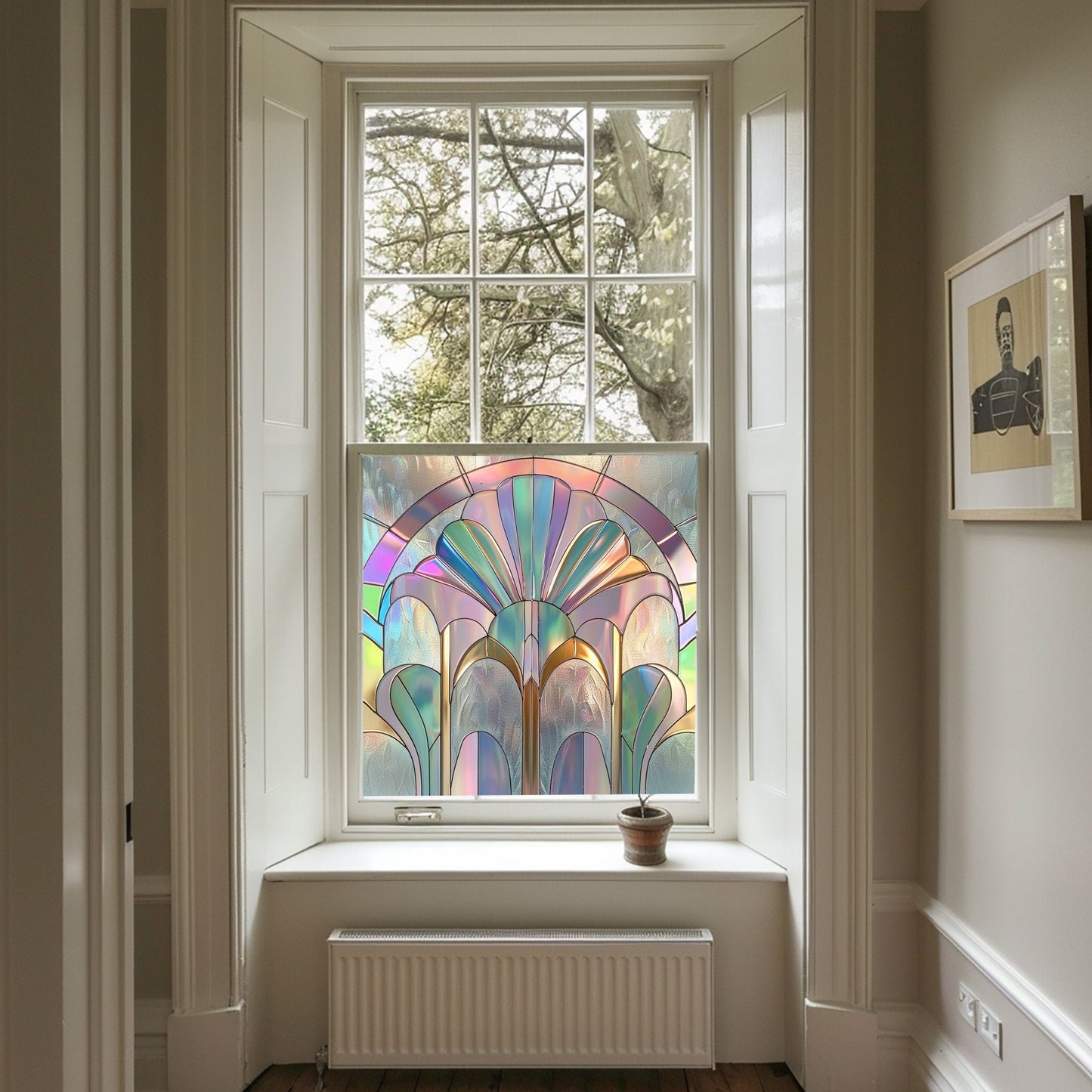Art Deco Window Film, Privacy Window Film, Window Film, Decorative Window Film, Patterned Window Film, Coloured Window Film, Stained Glass Creative Windows