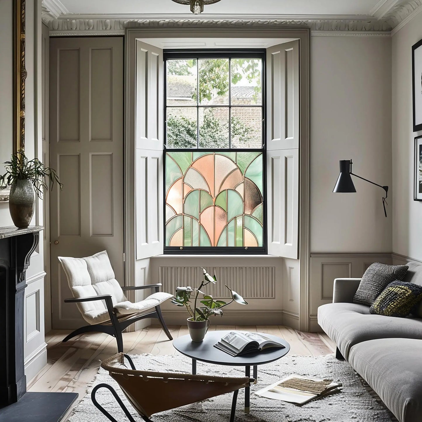 Art Deco Window Film, Privacy Window Film Creative Windows