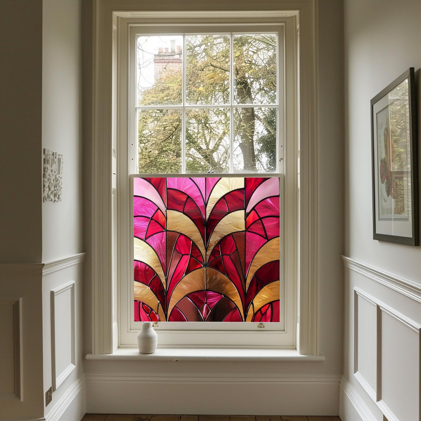 Window Film, Privacy Window Film, Art Deco Window Film, Decorative Window Film, Window, Front Door Window Film, Stained Glass Window Film Creative Windows