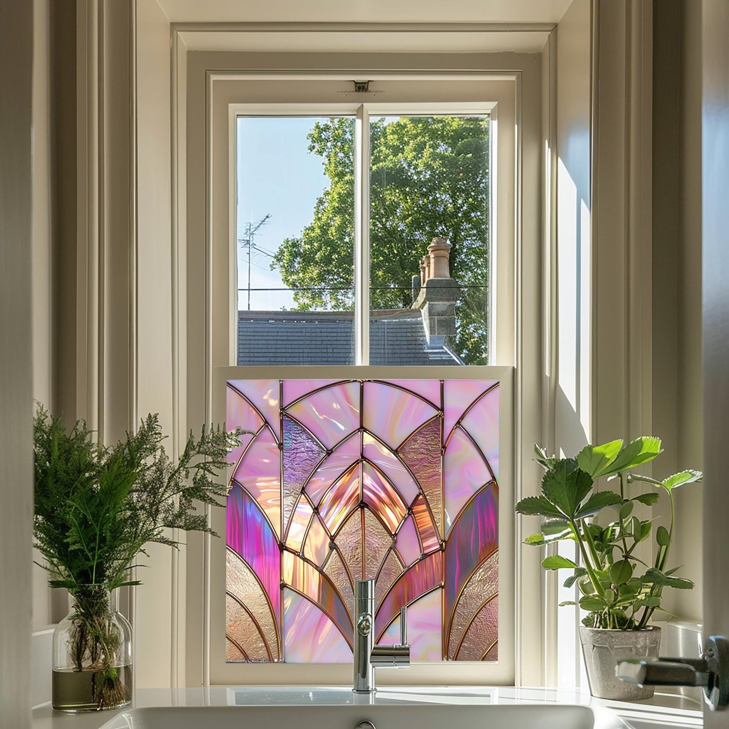 Art Deco Window Film, Privacy Window Film, Window Film, Decorative Window Film, Patterned Window Film, Coloured Window Film, Stained Glass Creative Windows