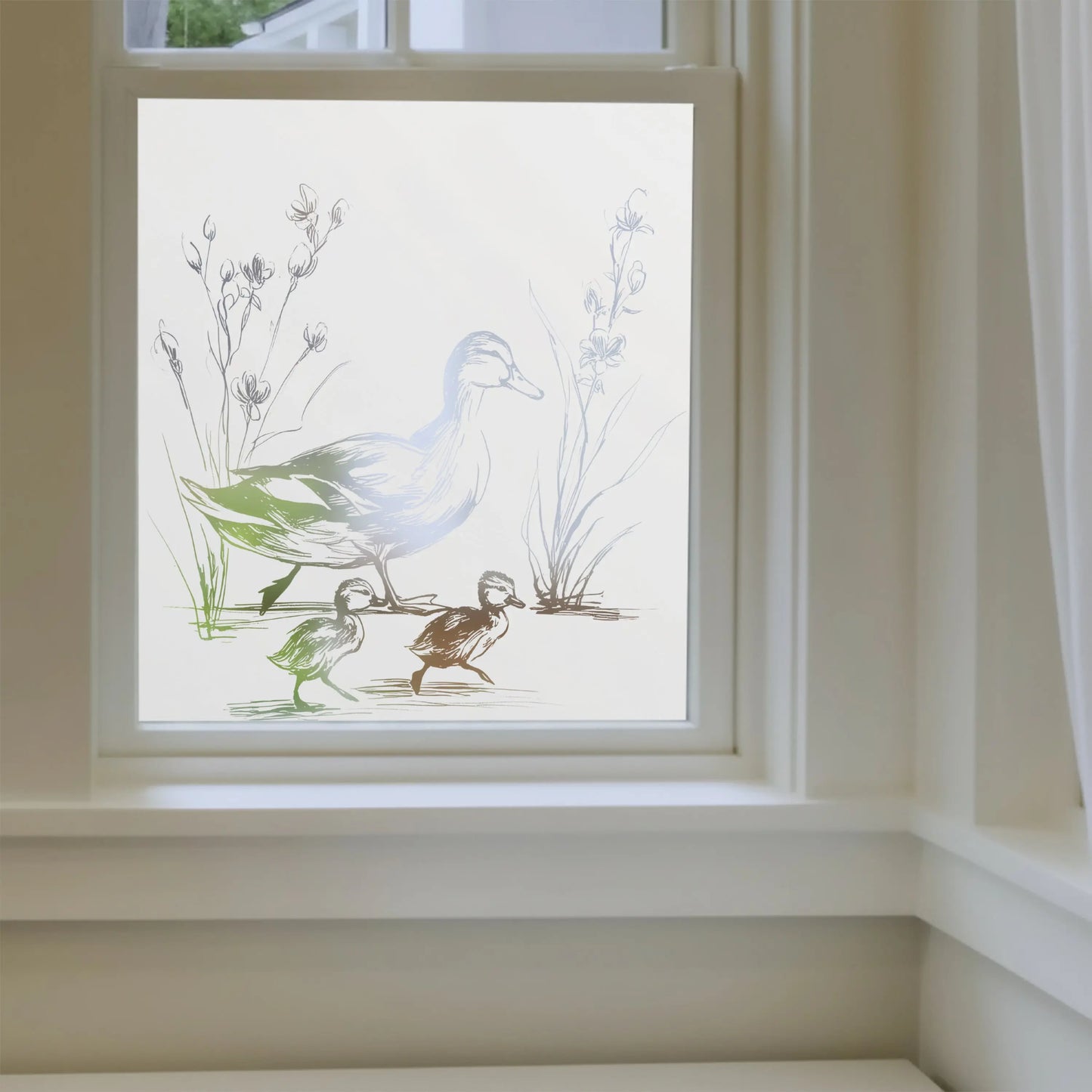 Colledara Privacy Frosted Duck Cut Out Window Film Creative Windows