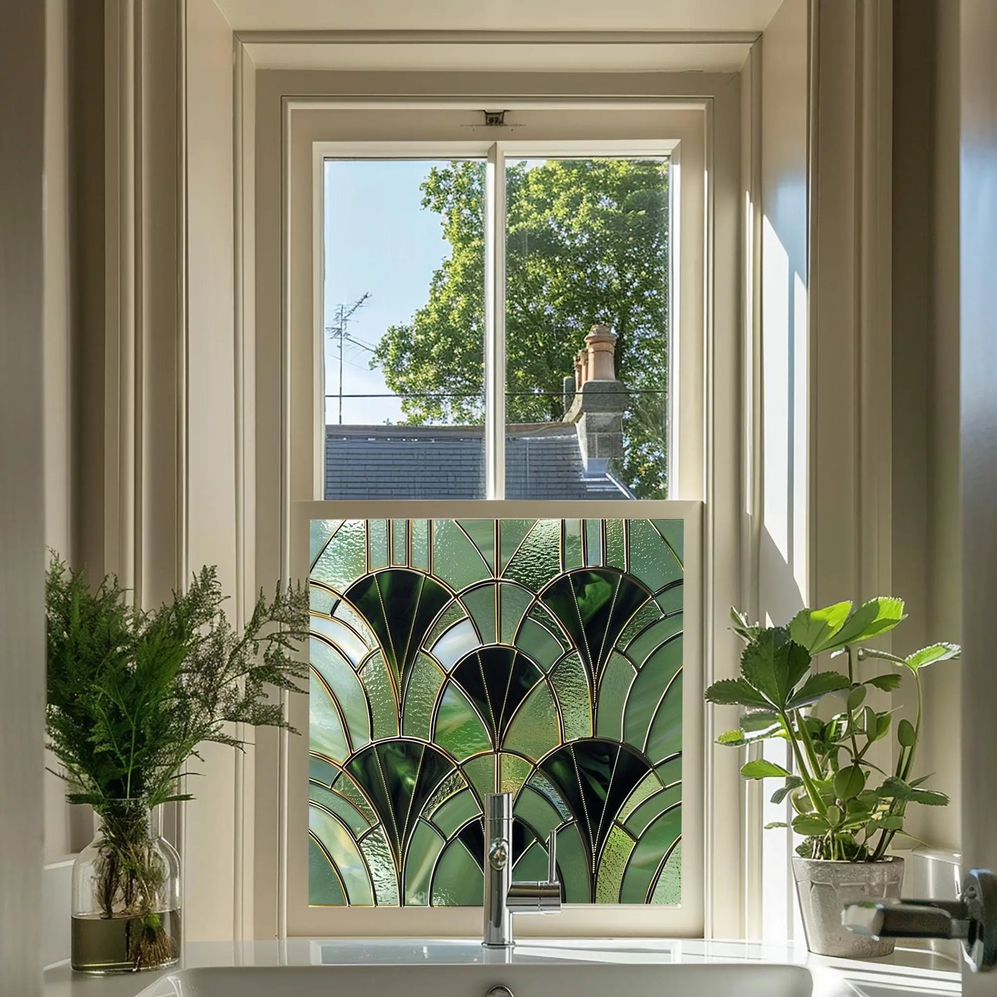 Maó Stained Glass Privacy Window Film Creative Windows