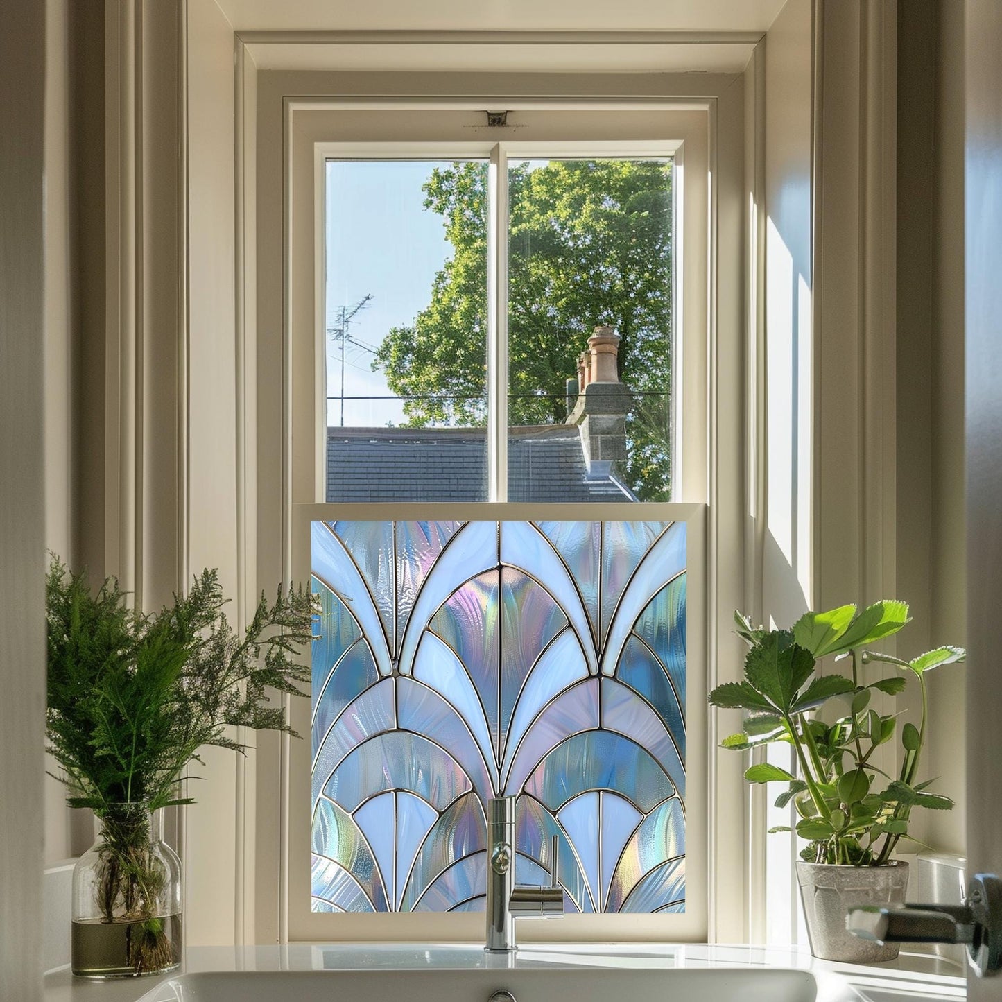 Art Deco Window Film, Privacy Window Film, Window Film, Decorative Window Film, Patterned Window Film, Coloured Window Film, Stained Glass Creative Windows