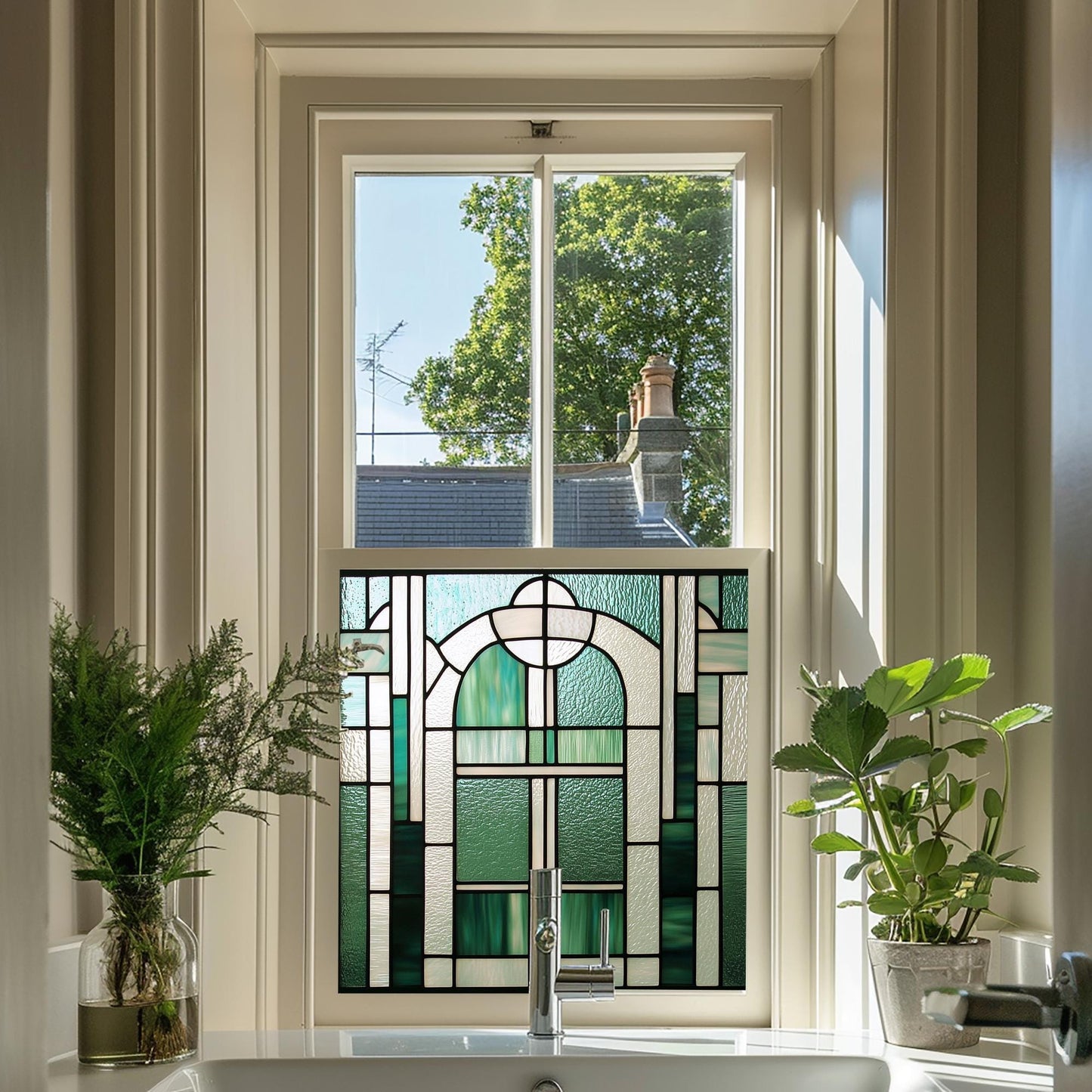 Art Deco Window Film, Privacy Window Film, Window Film, Decorative Window Film, Patterned Window Film, Coloured Window Film, Stained Glass Creative Windows