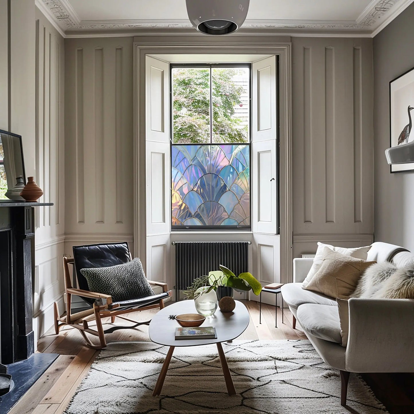 Villafrati Stained Glass Privacy Window Film Creative Windows