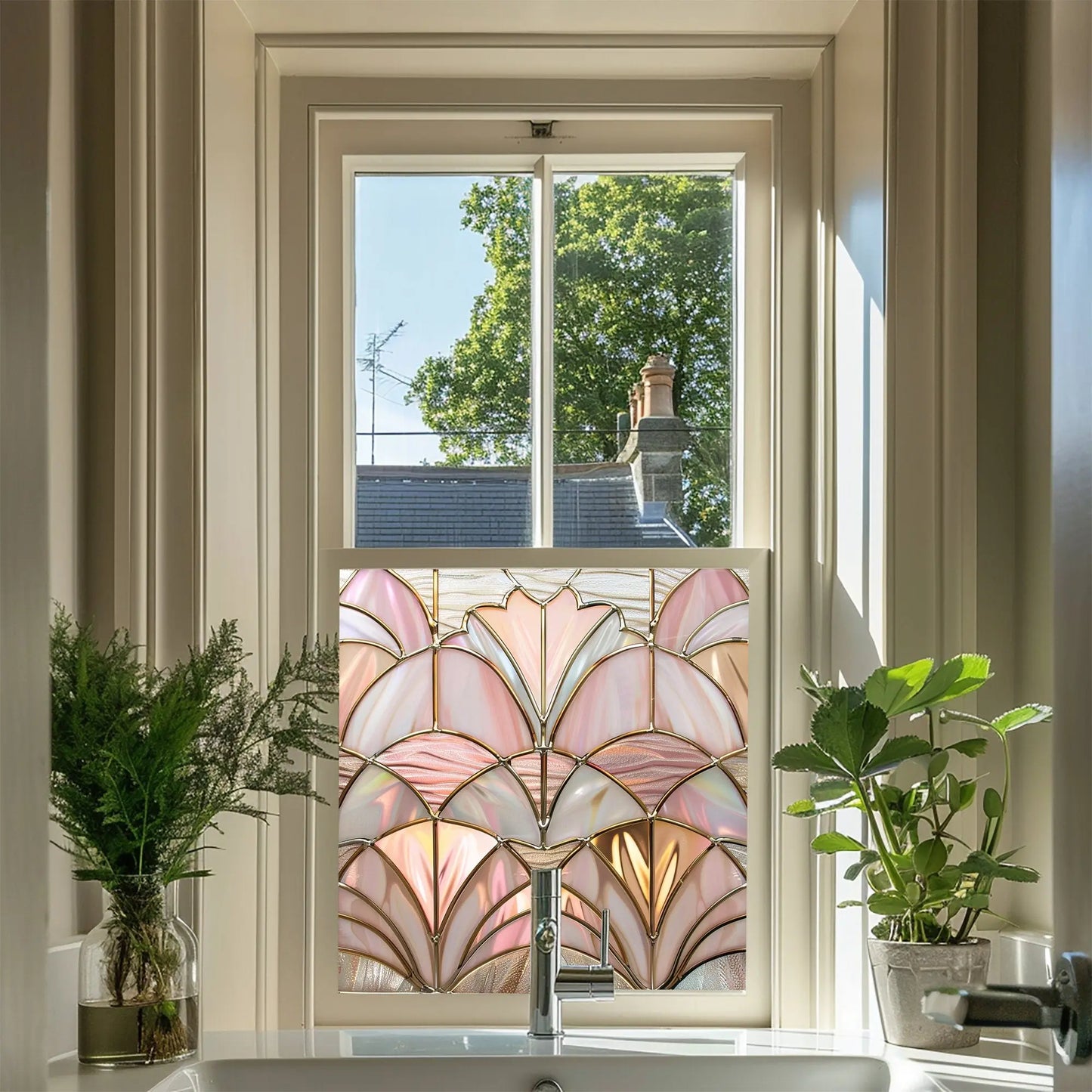 Aradeo Stained Glass Privacy Window Film Creative Windows