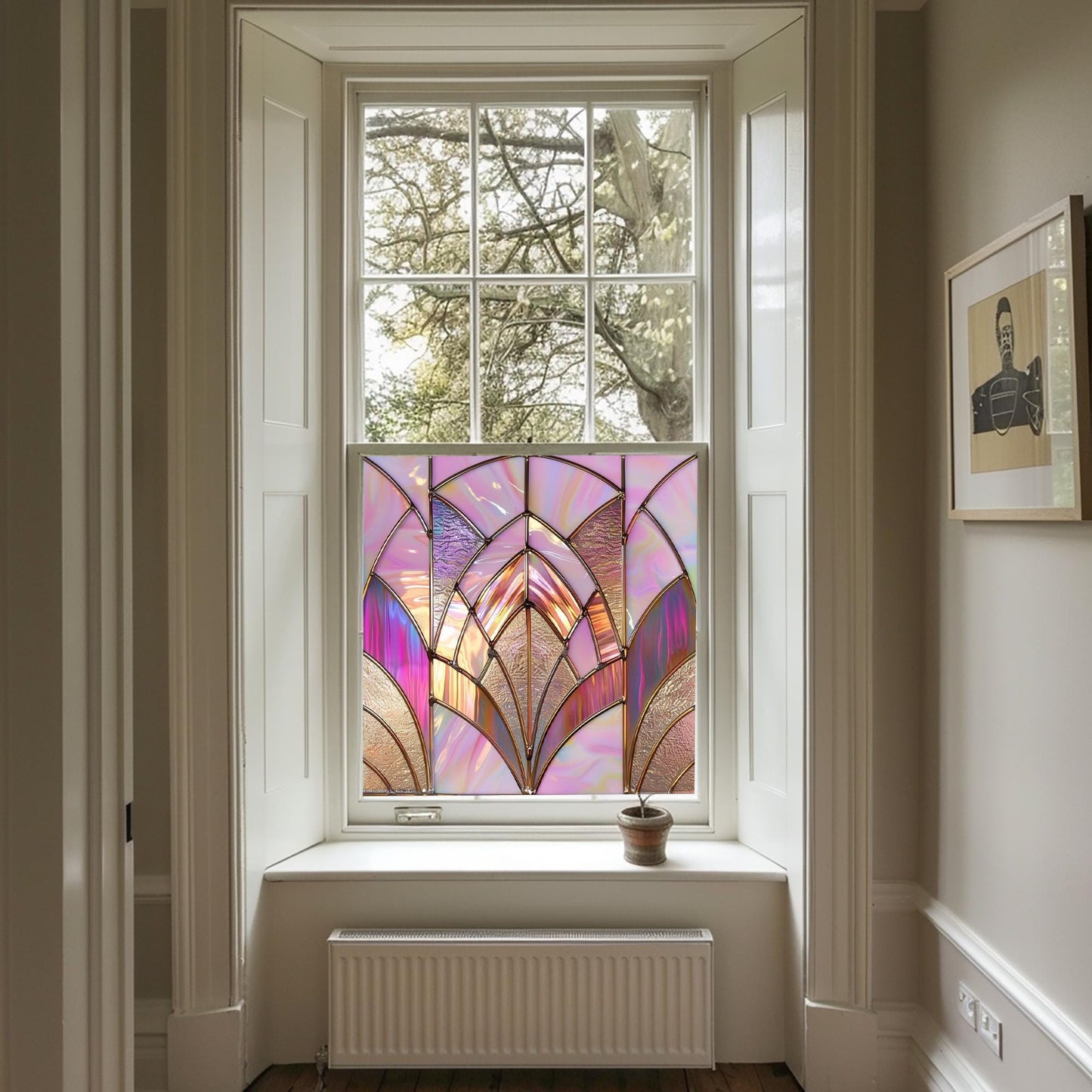 Art Deco Window Film, Privacy Window Film, Window Film, Decorative Window Film, Patterned Window Film, Coloured Window Film, Stained Glass Creative Windows