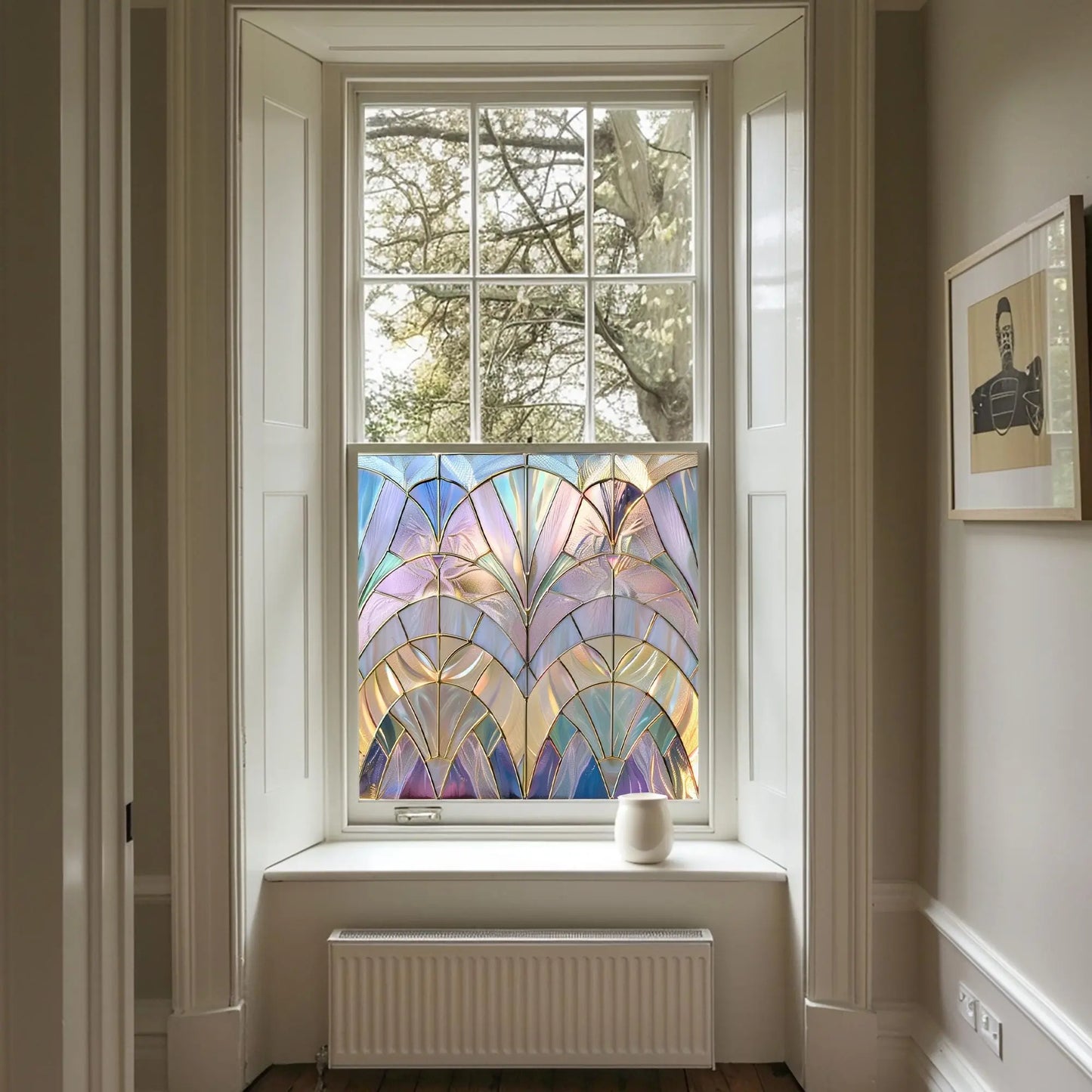 Romallo Privacy Stained Glass Window Film Creative Windows