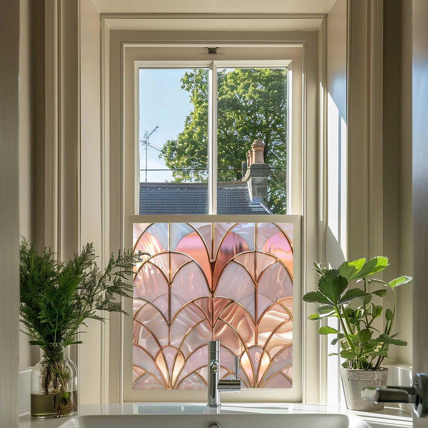 Art Deco Window Film, Privacy Window Film, Window Film, Decorative Window Film, Patterned Window Film, Coloured Window Film, Stained Glass Creative Windows