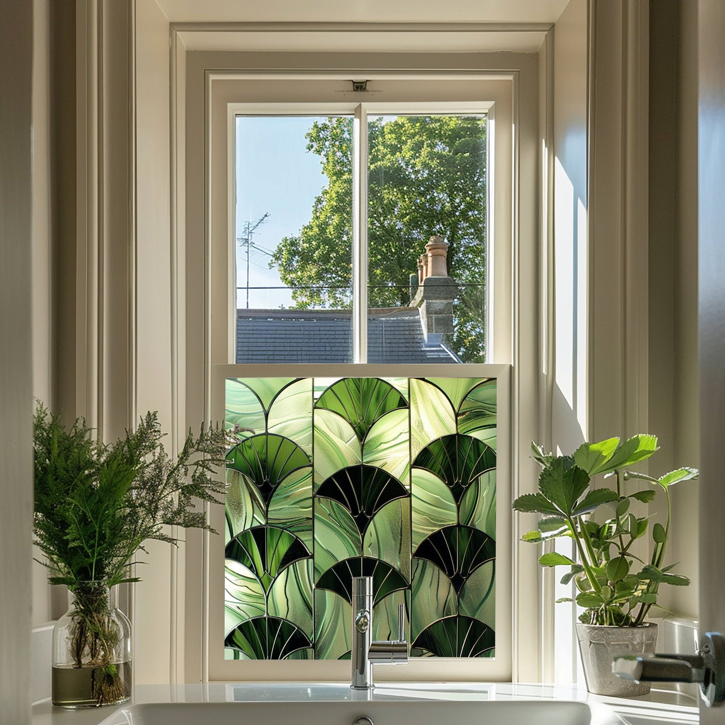 Art Deco Window Film, Privacy Window Film, Window Film, Decorative Window Film, Patterned Window Film, Coloured Window Film, Stained Glass Creative Windows