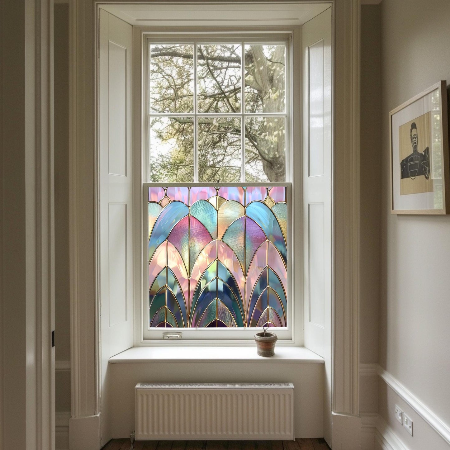 Art Deco Window Film, Privacy Window Film, Window Film, Decorative Window Film, Patterned Window Film, Coloured Window Film, Stained Glass Creative Windows