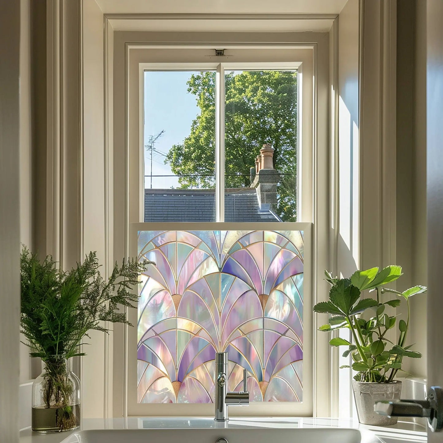 Art Deco Window Film: Antrodoco Stained Glass Privacy Window Film Creative Windows