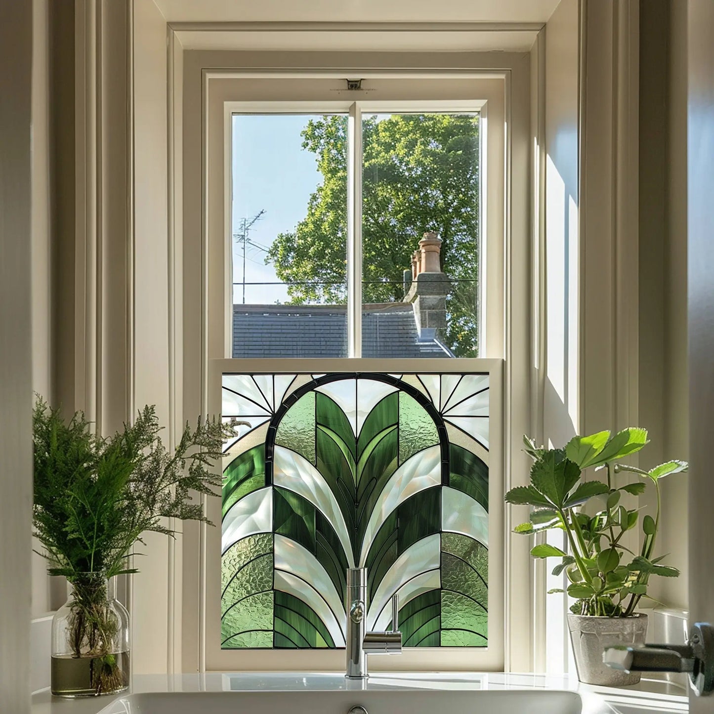 Vinchiaturo Stained Glass Privacy Window Film Creative Windows