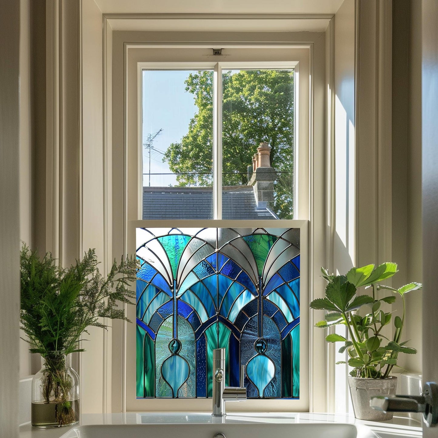 Art Deco Window Film, Privacy Window Film, Window Film, Decorative Window Film, Patterned Window Film, Coloured Window Film, Stained Glass Creative Windows