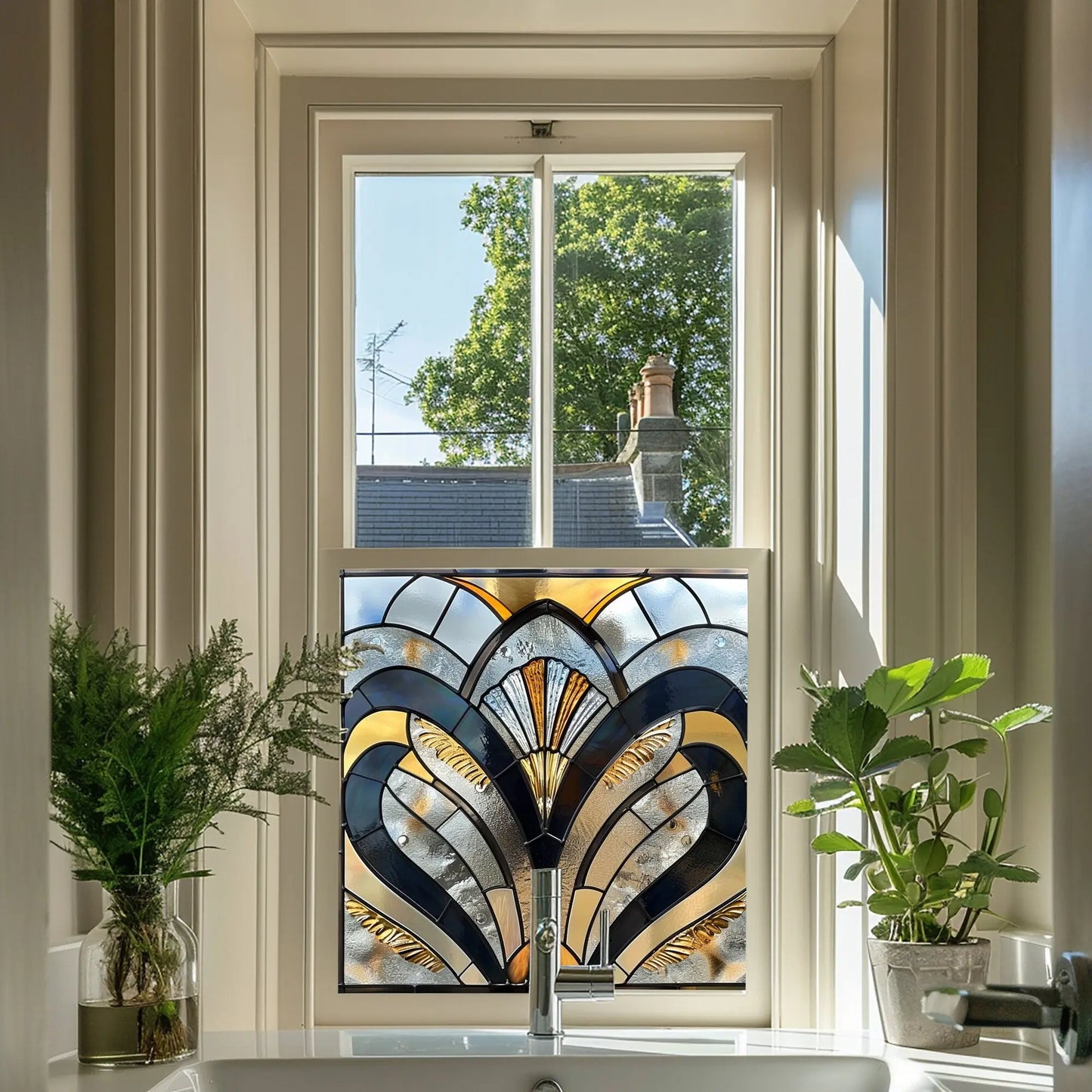 Vasia Privacy Stained Glass Window Film Creative Windows