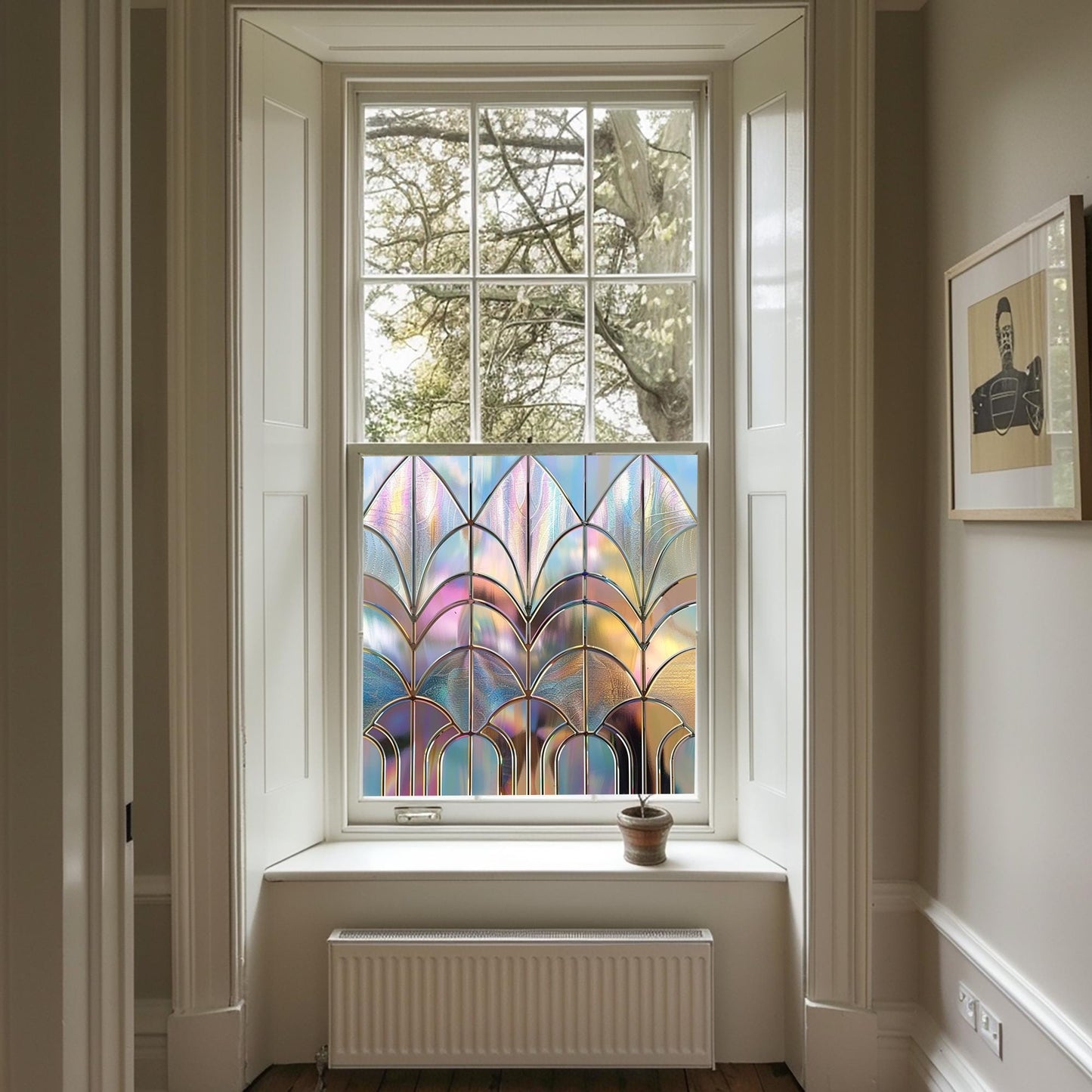 Window Film, Privacy Window Film, Art Deco Window Film, Decorative Window Film, Window, Front Door Window Film, Stained Glass Window Film Creative Windows