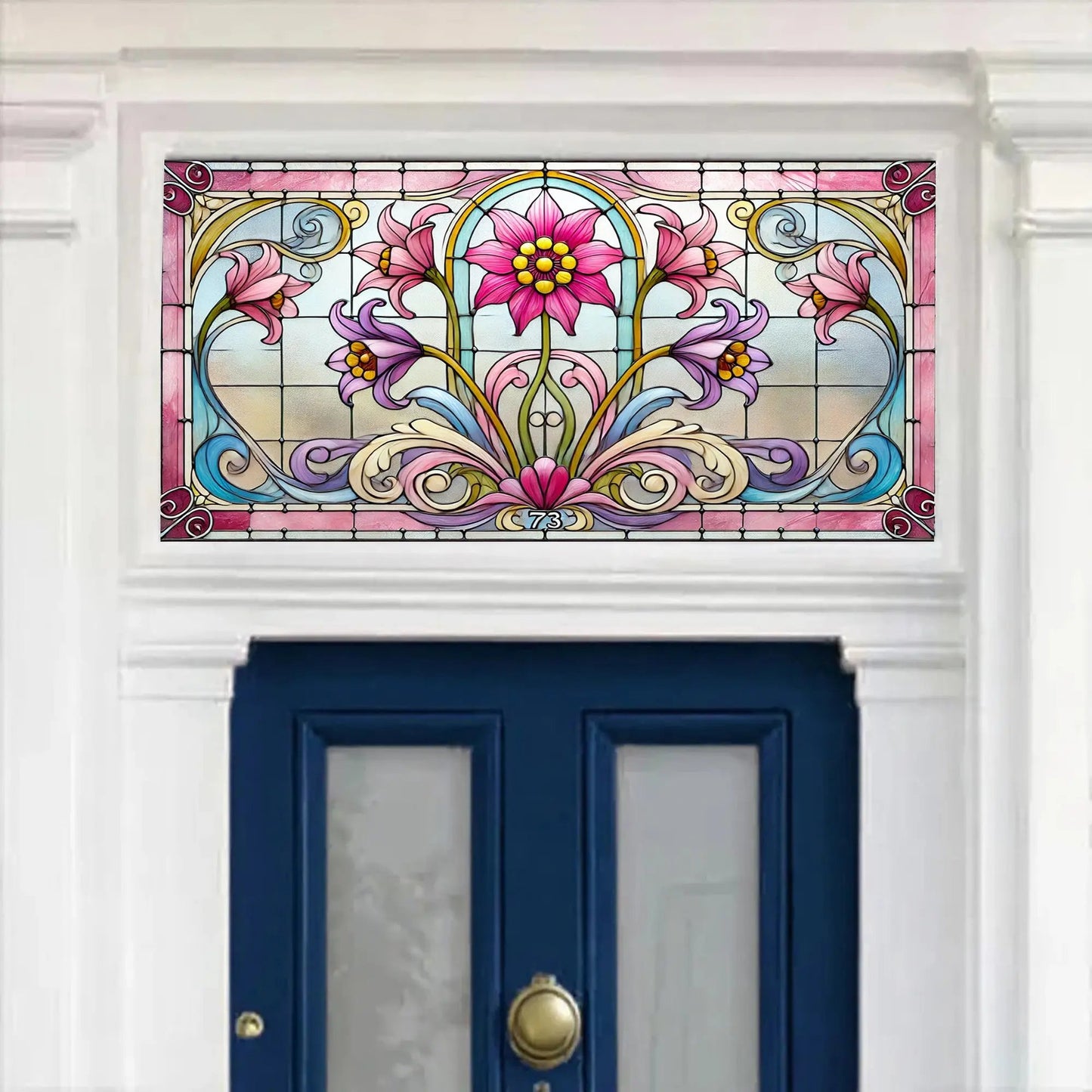 Curti Stained Glass Effect Transom Window Film Creative Windows