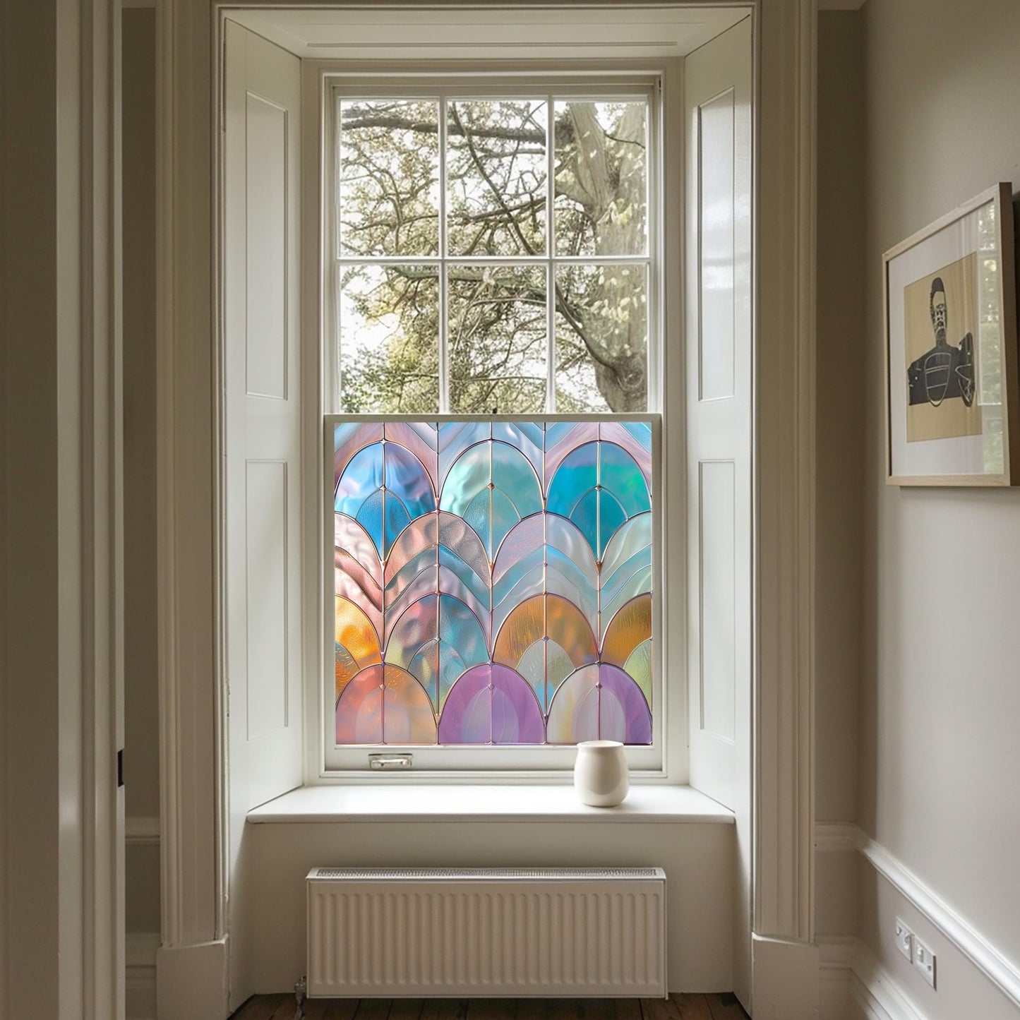 Window Film, Privacy Window Film, Art Deco Window Film, Decorative Window Film, Window, Front Door Window Film, Stained Glass Window Film Creative Windows