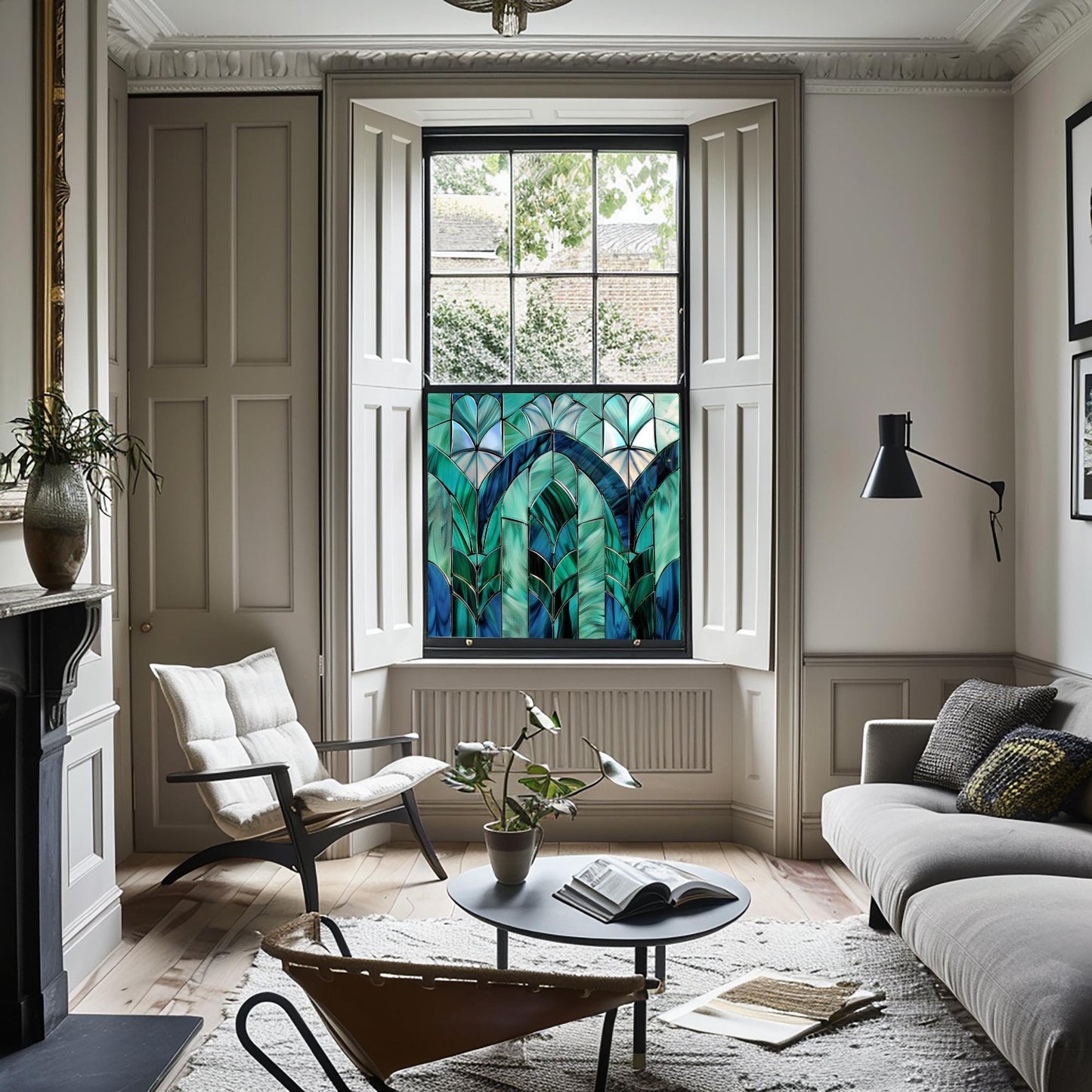 Art Deco Window Film, Privacy Window Film, Window Film, Decorative Window Film, Patterned Window Film, Coloured Window Film, Stained Glass Creative Windows