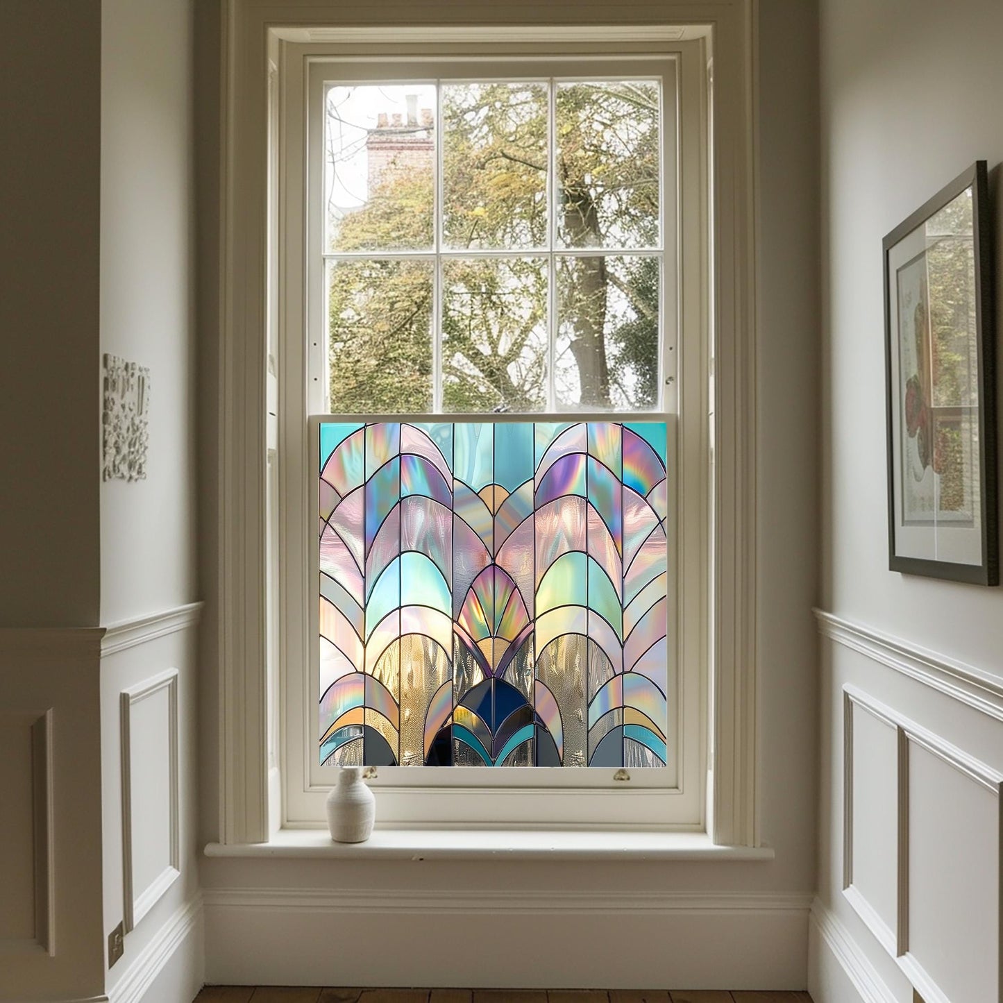 Window Film, Privacy Window Film, Art Deco Window Film, Decorative Window Film, Window, Front Door Window Film, Stained Glass Window Film Creative Windows