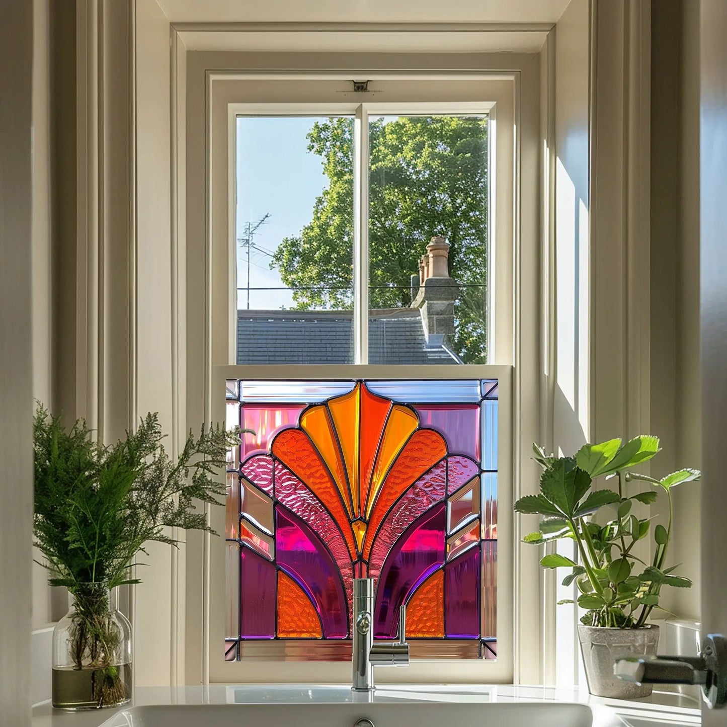 Vasto Stained Glass Privacy Window Film Creative Windows