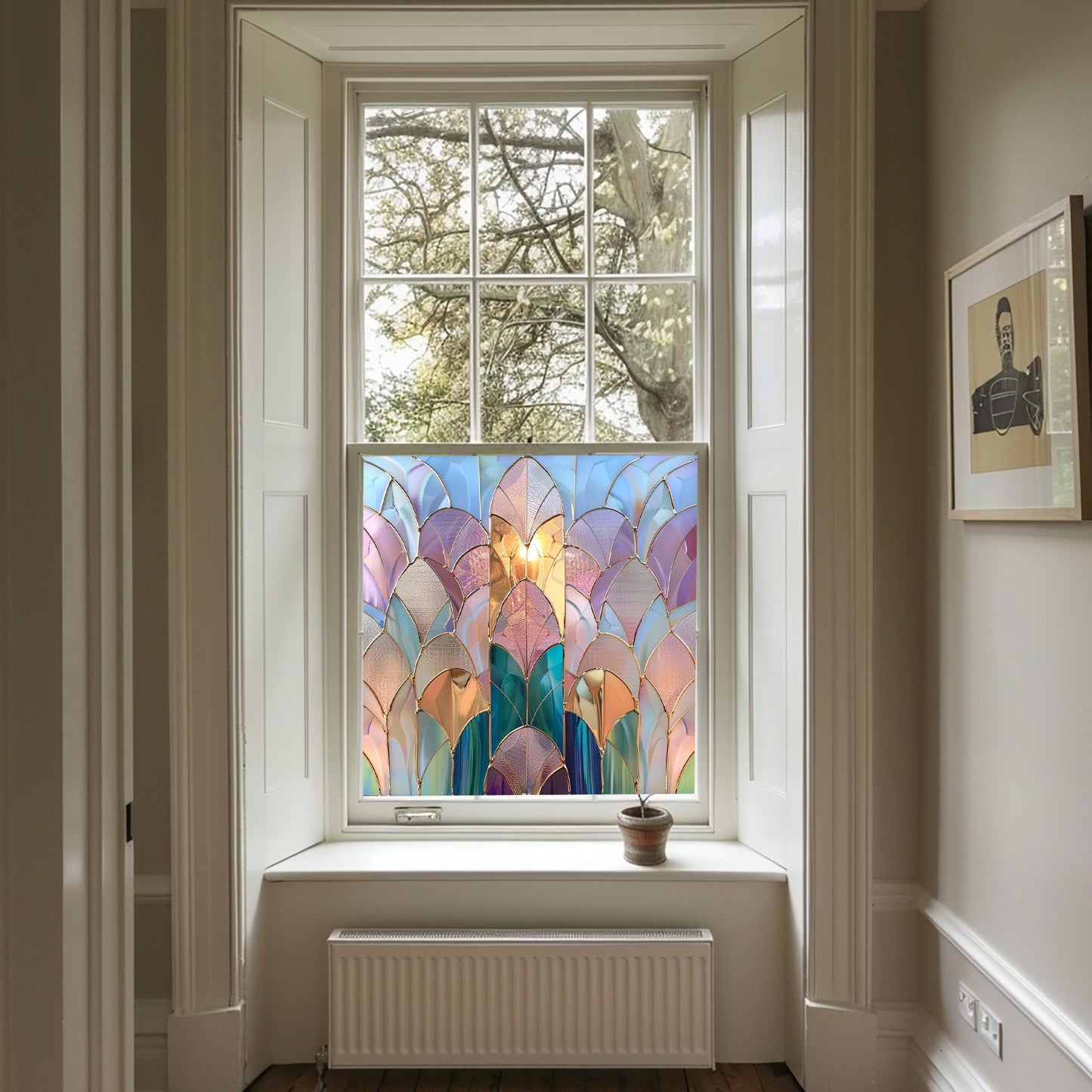 Window Film, Privacy Window Film, Art Deco Window Film, Decorative Window Film, Window, Front Door Window Film, Stained Glass Window Film Creative Windows
