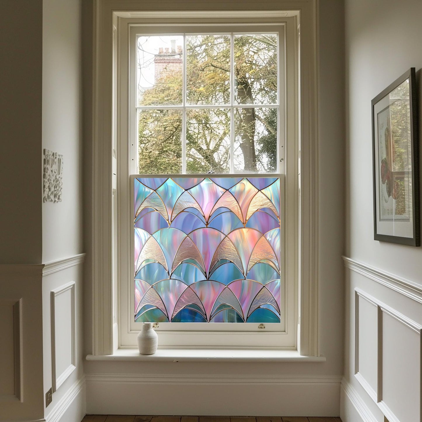 Window Film, Privacy Window Film, Art Deco Window Film, Decorative Window Film, Window, Front Door Window Film, Stained Glass Window Film Creative Windows