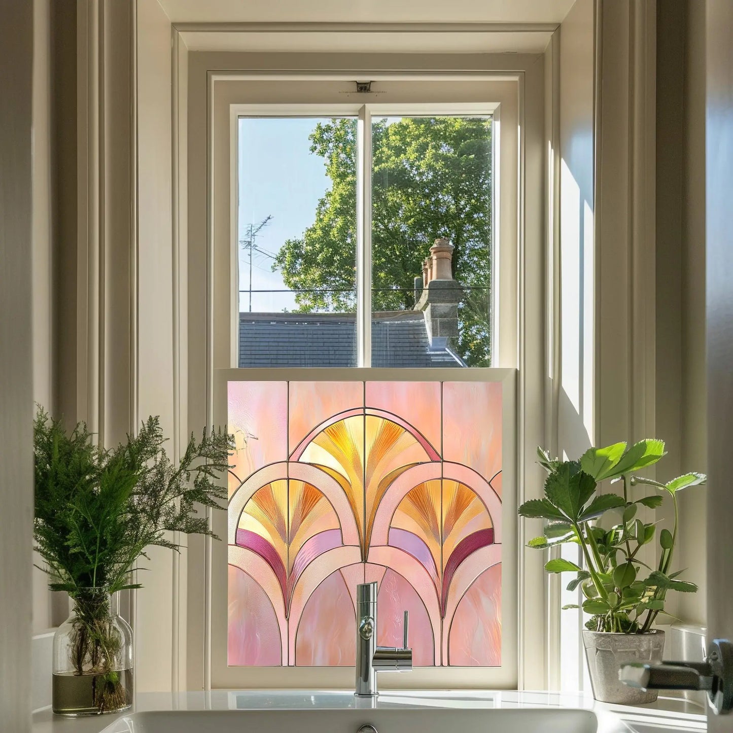 Supino Pink Stained Glass Window Film Creative Windows