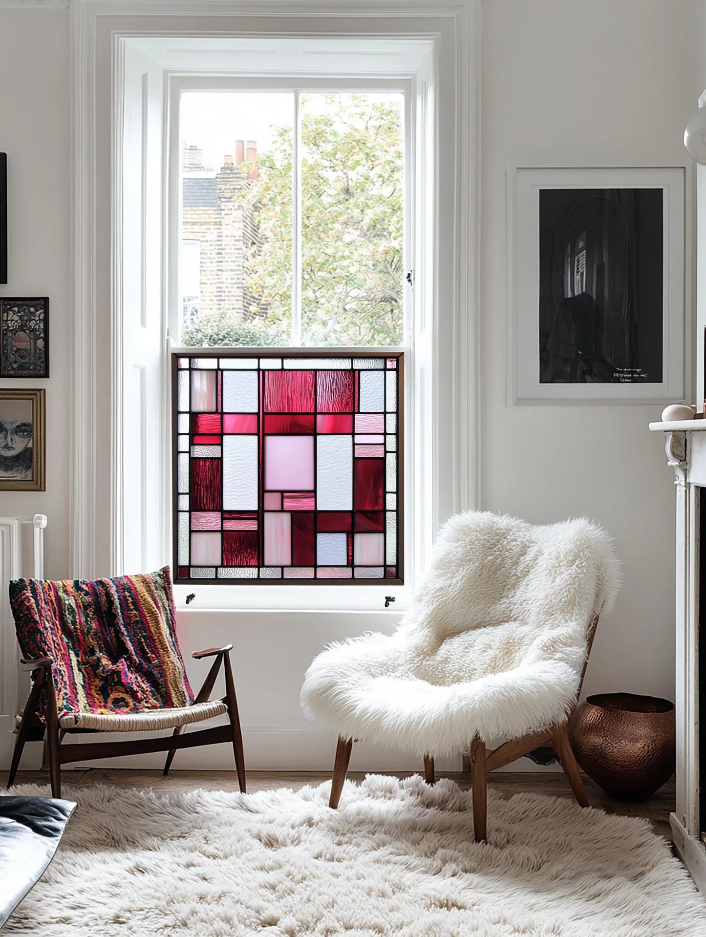 Ovodda Stained Glass Privacy Window Film Creative Windows