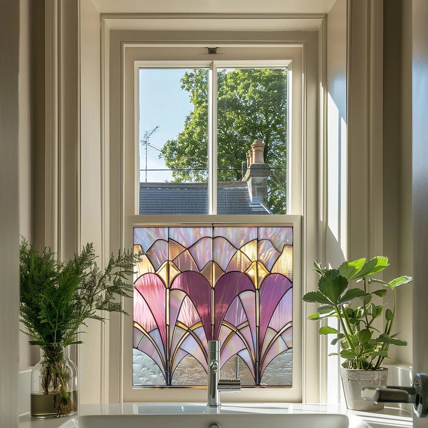 Art Deco Window Film: Merì Privacy Window Film For Glass Creative Windows