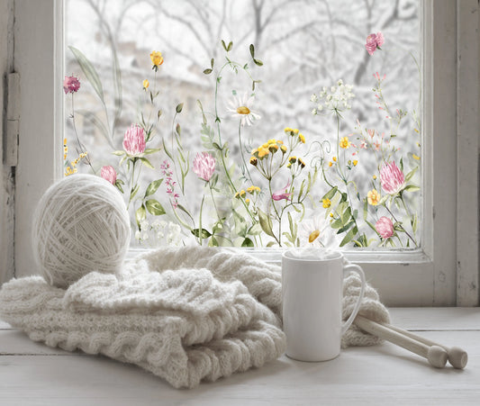 Floral Patterned Window Film Border Auer Creative Windows