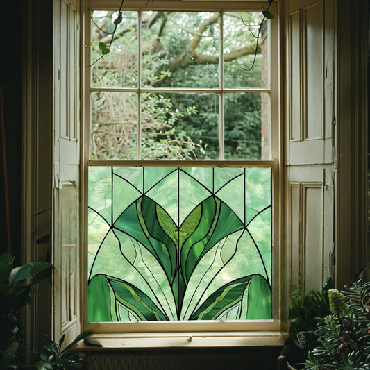 Art Deco Stained Glass Window Film