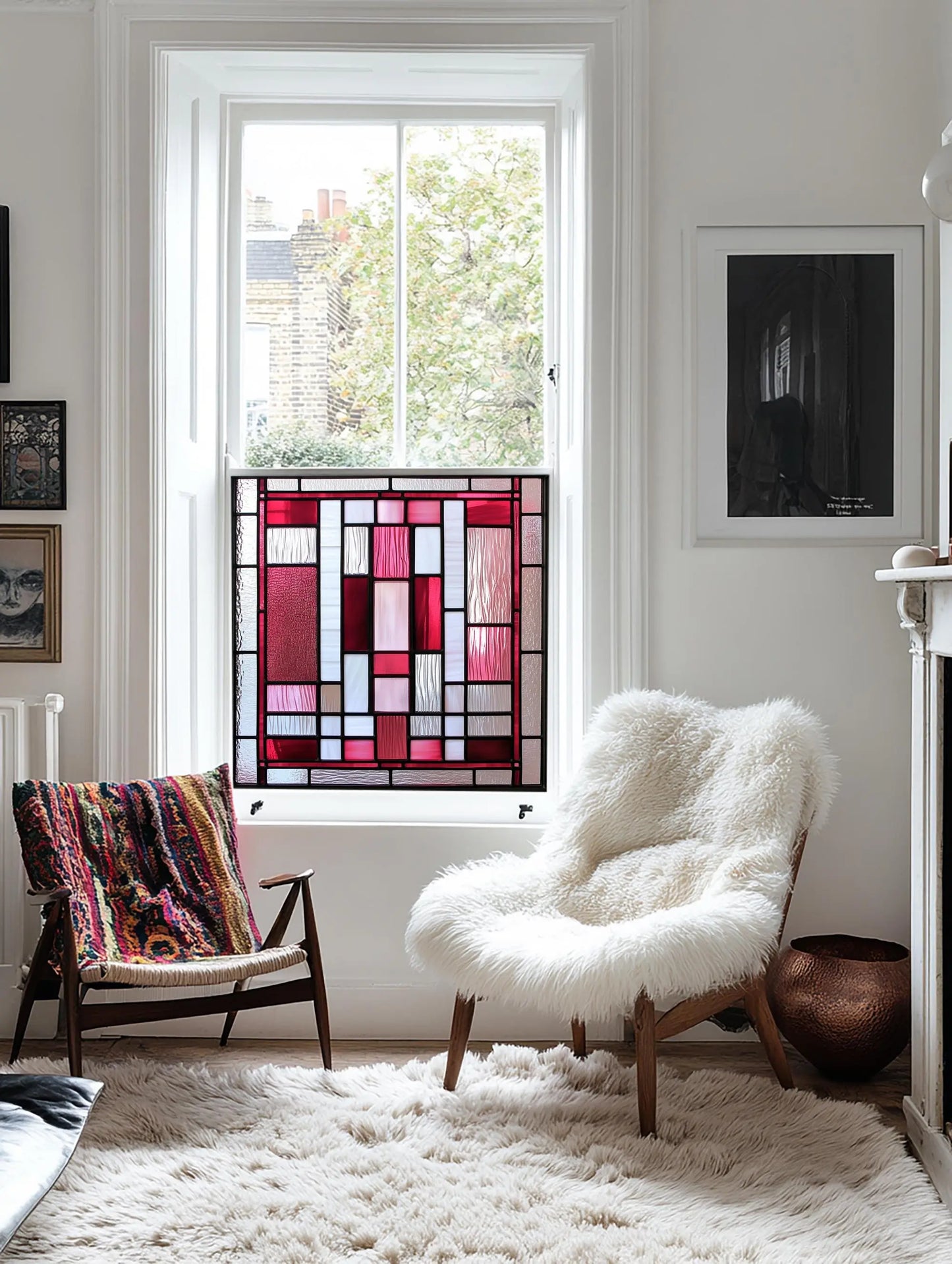 Ozieri Stained Glass Window Film - Transform Your Space Creative Windows
