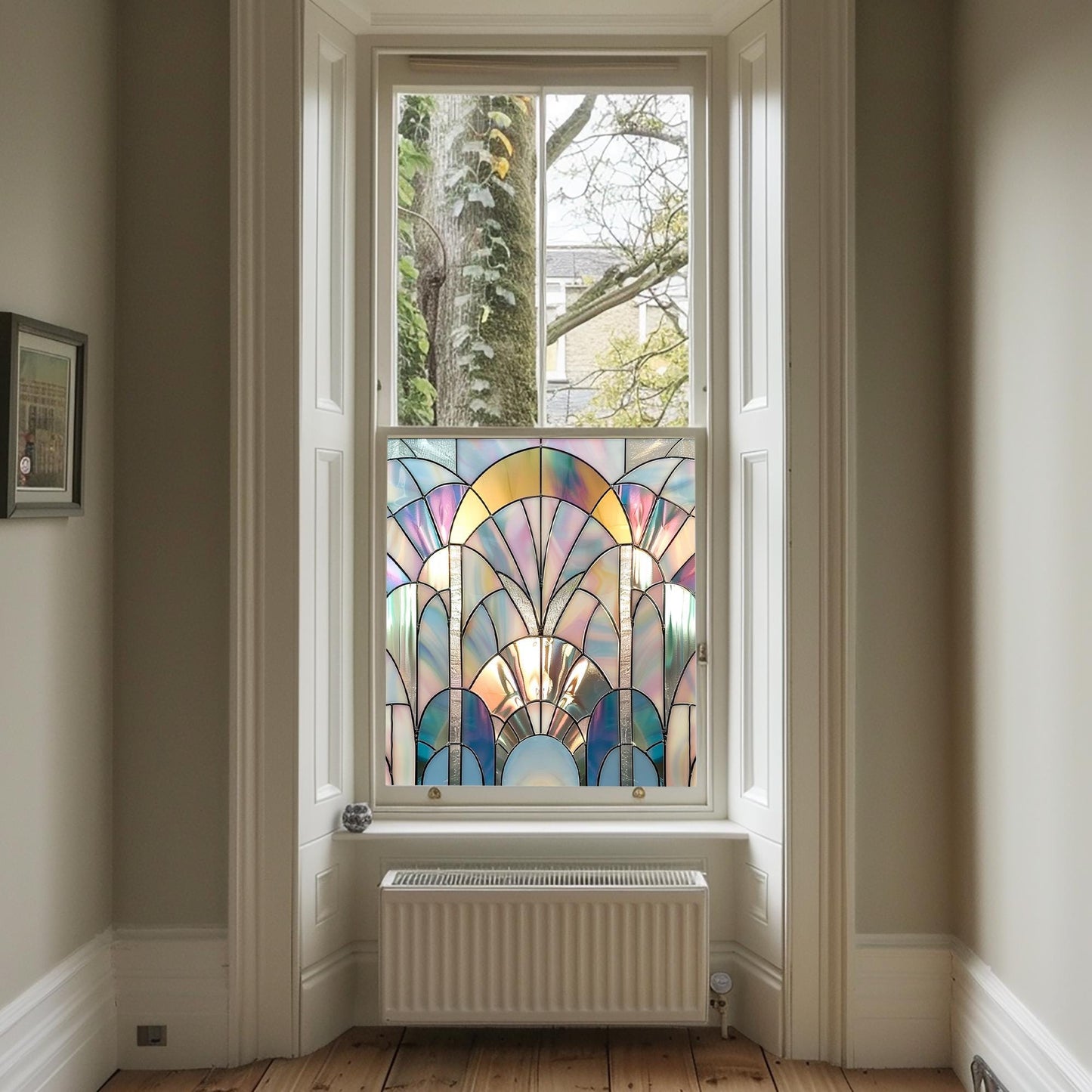 Window Film, Privacy Window Film, Art Deco Window Film, Decorative Window Film, Window, Front Door Window Film, Stained Glass Window Film Creative Windows