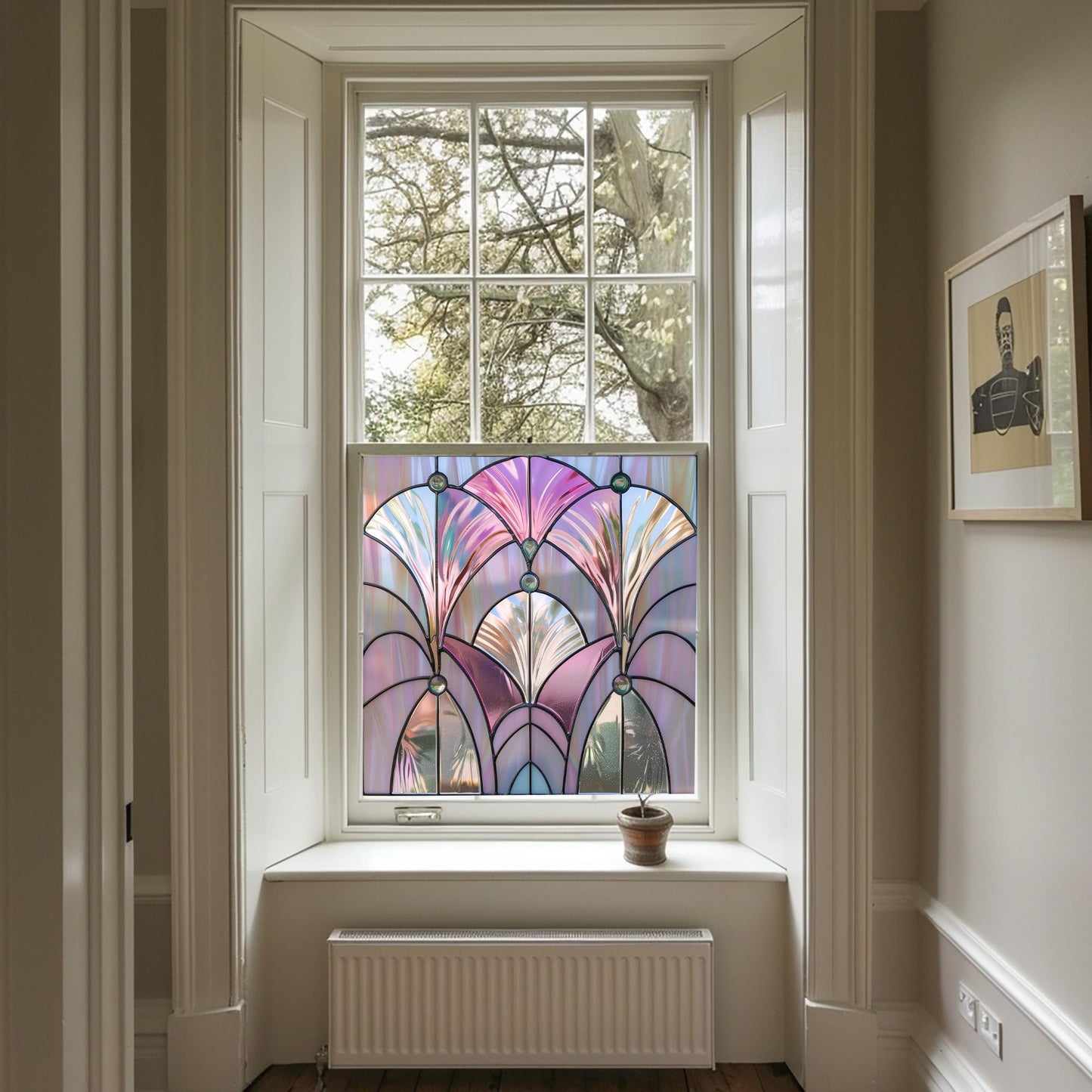 Art Deco Window Film, Privacy Window Film, Window Film, Decorative Window Film, Patterned Window Film, Coloured Window Film, Stained Glass Creative Windows