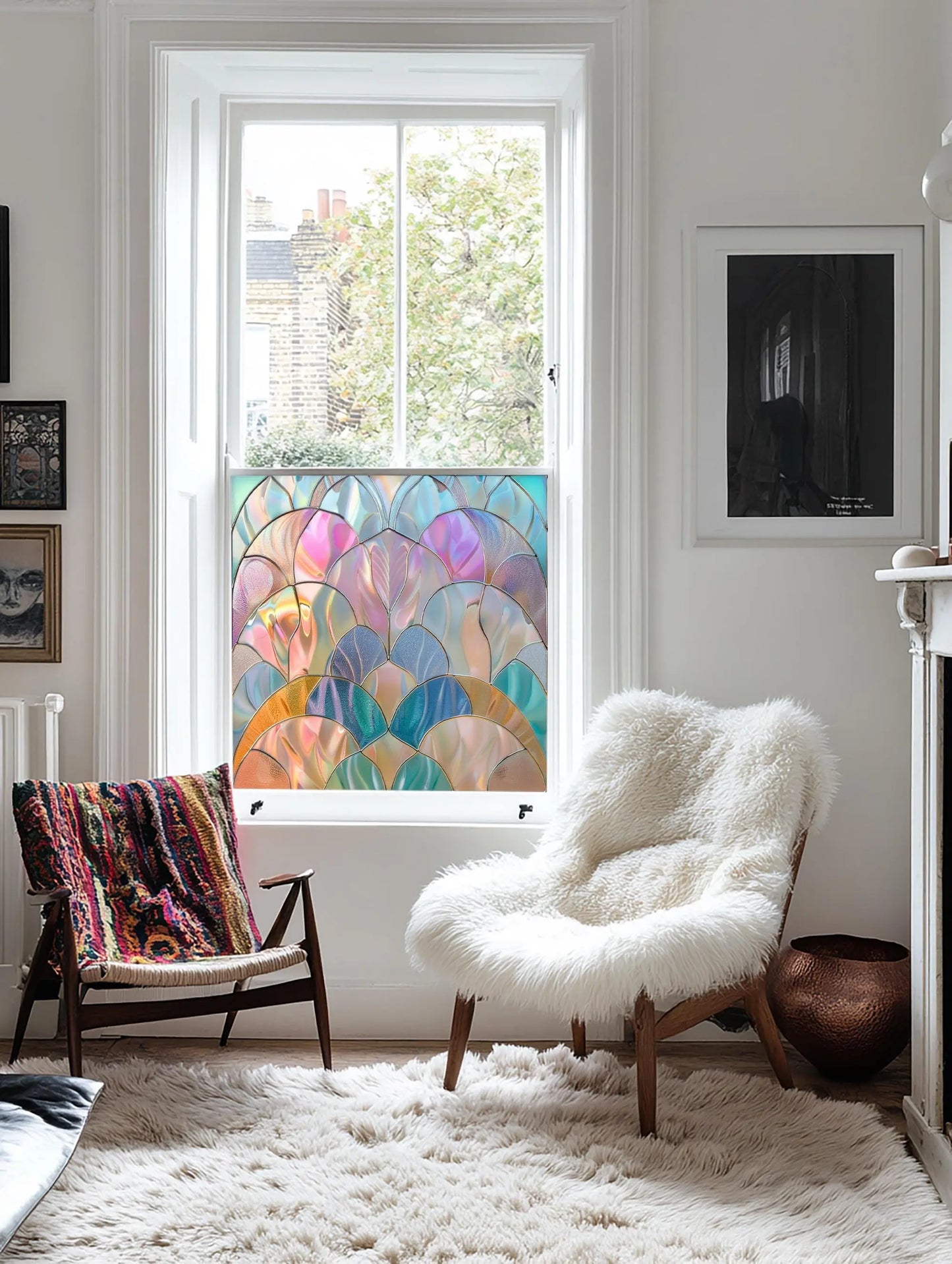 Aldeno Privacy Stained Glass Window Film Creative Windows