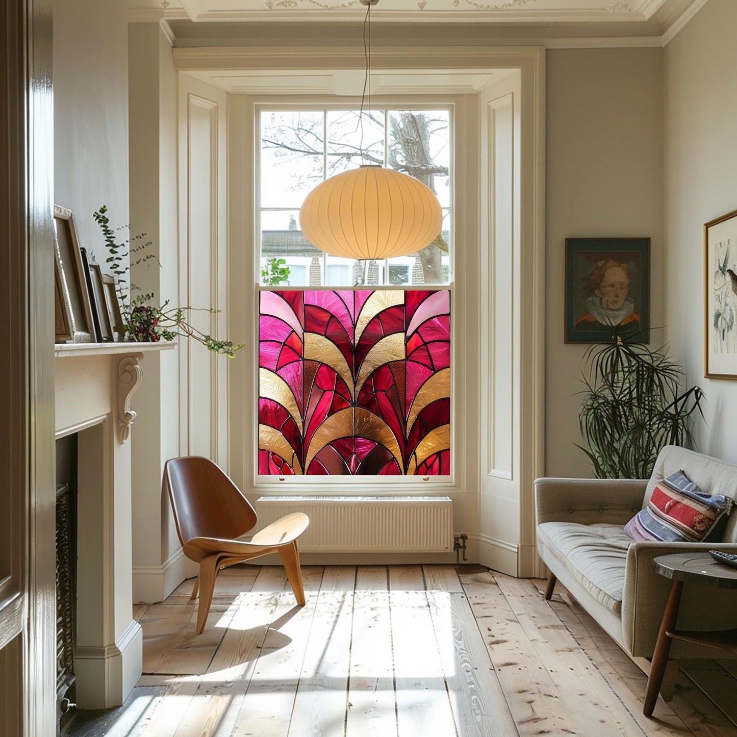 Window Film, Privacy Window Film, Art Deco Window Film, Decorative Window Film, Window, Front Door Window Film, Stained Glass Window Film Creative Windows