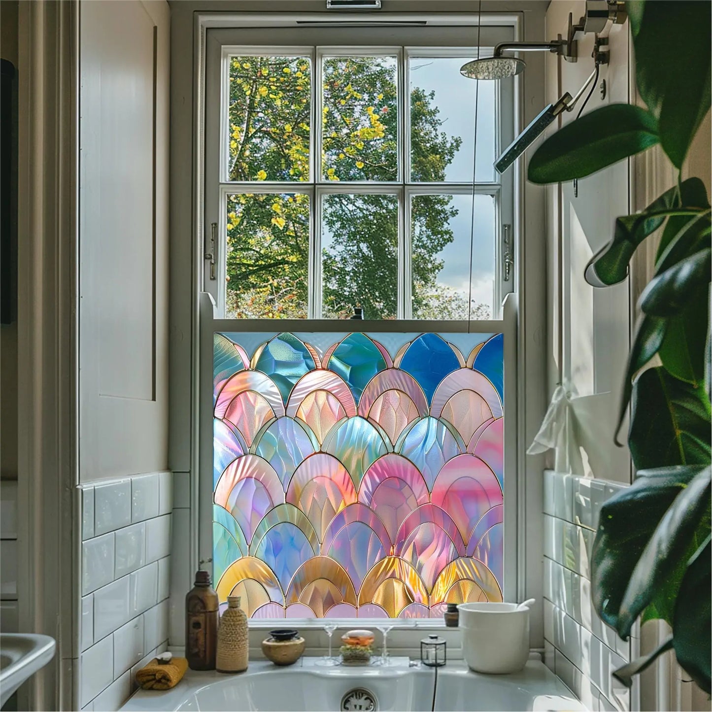 Apice Privacy Stained Glass Window Film Creative Windows