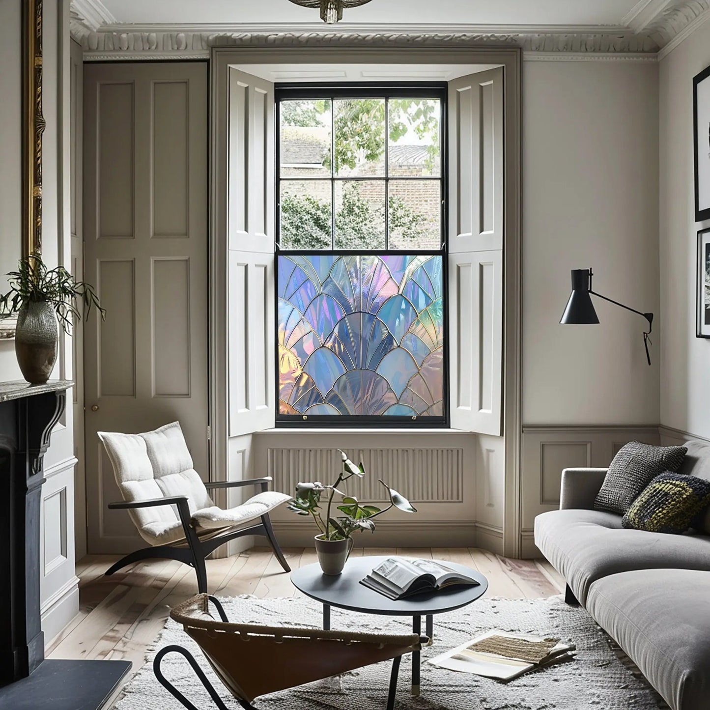 Villafrati Stained Glass Privacy Window Film Creative Windows