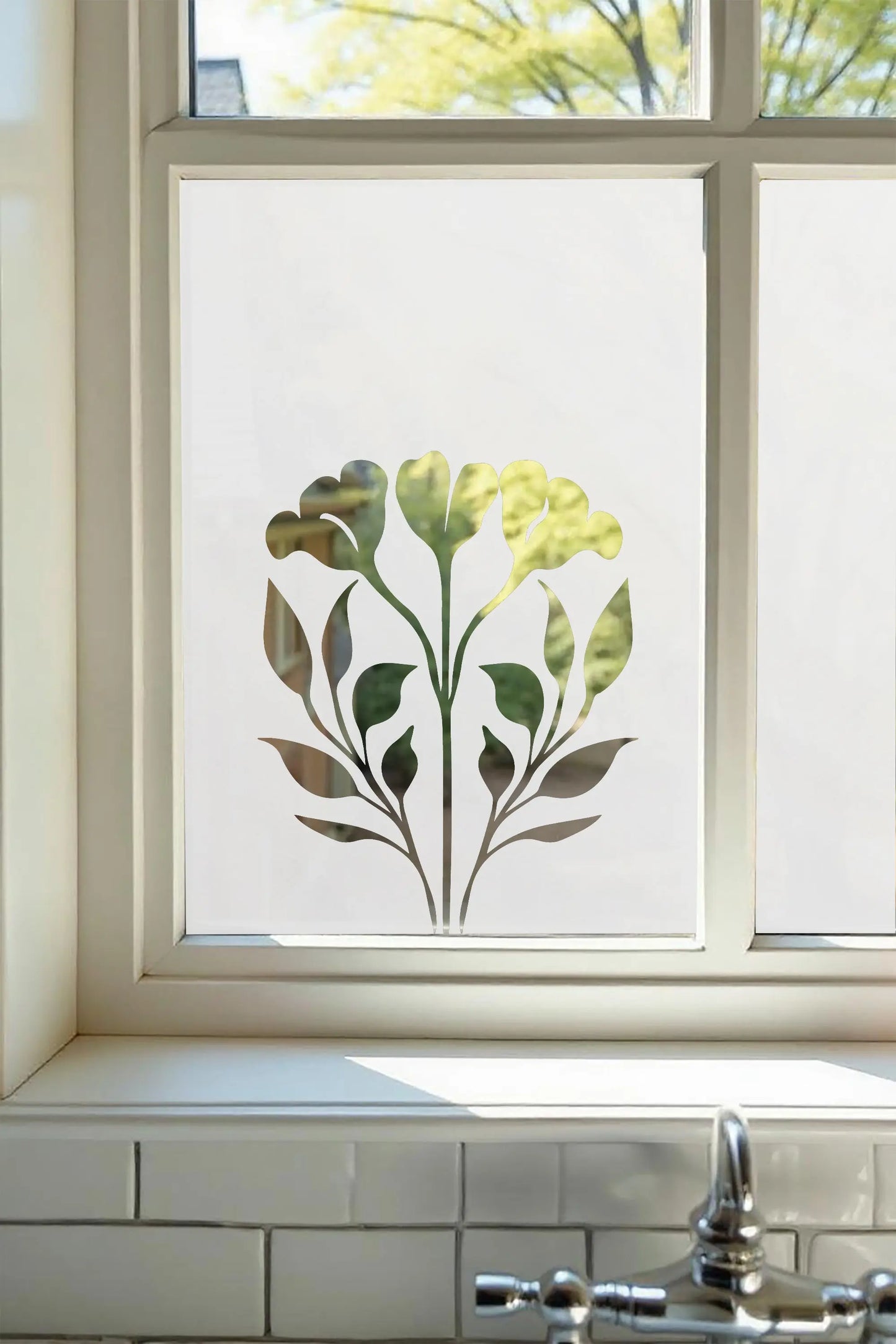 Cornalba Frosted Privacy Floral Window Film Creative Windows