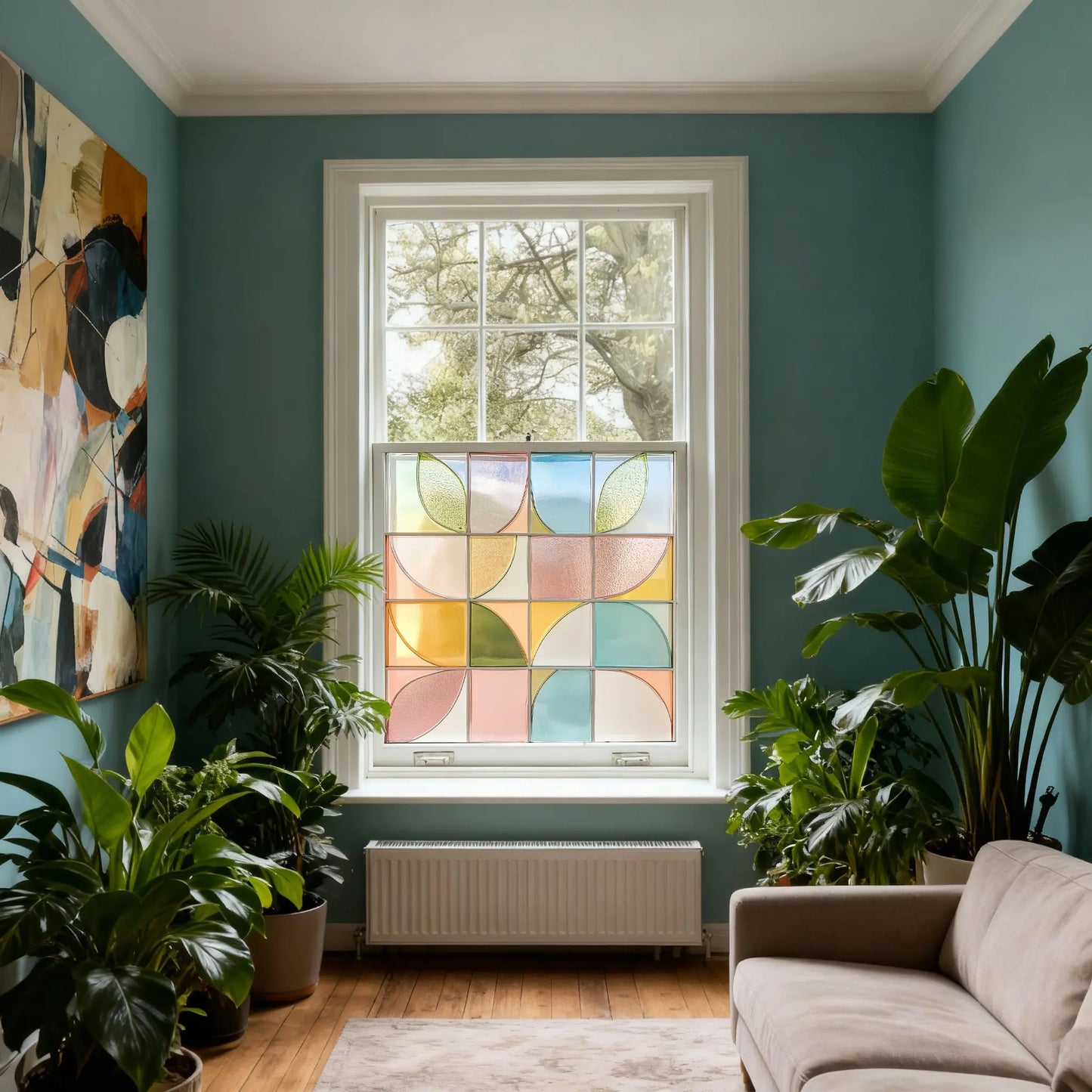 Corfinio Stained Glass Privacy Window Film Creative Windows