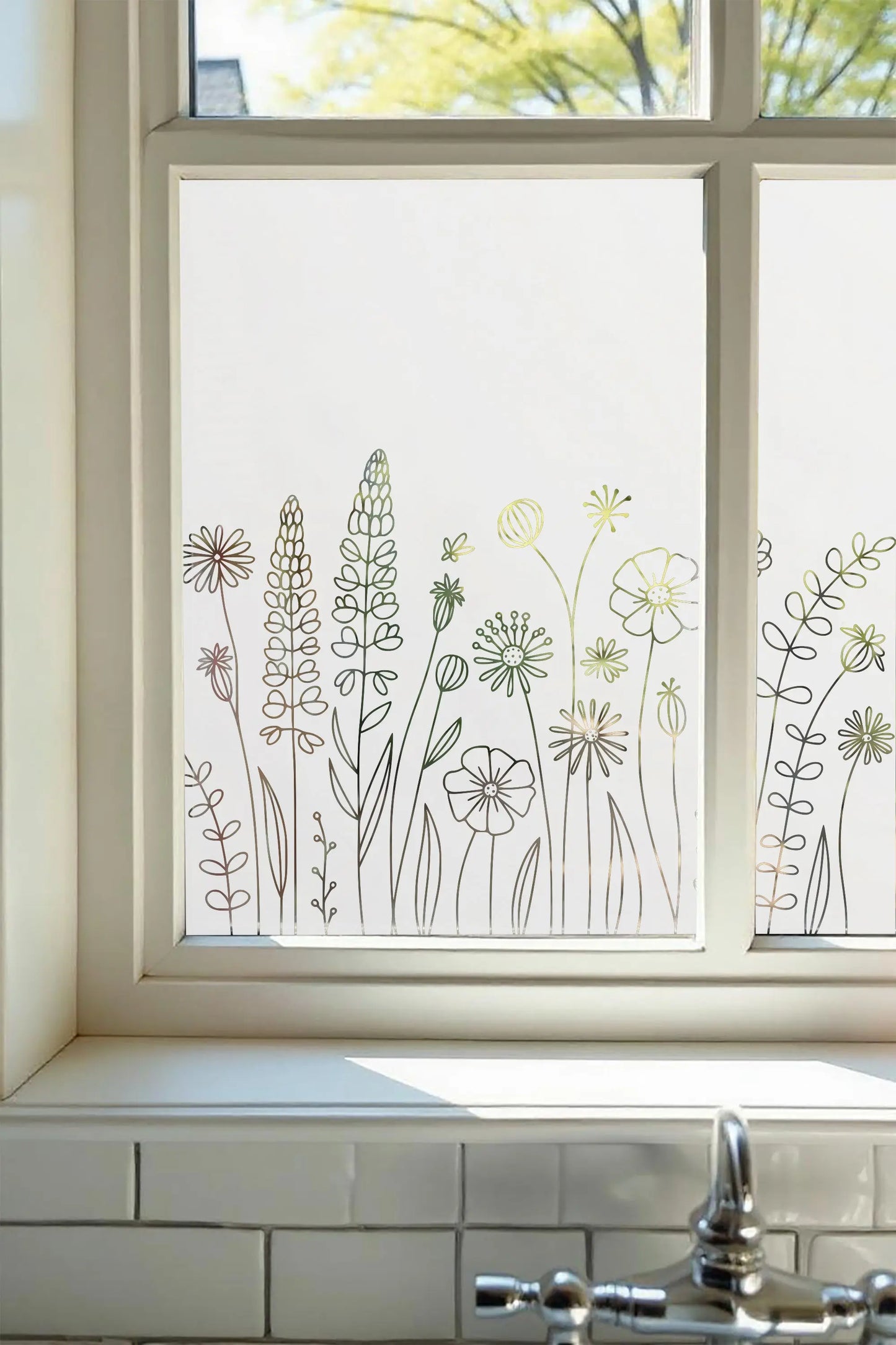 Cormano Frosted Privacy Floral Window Film Creative Windows