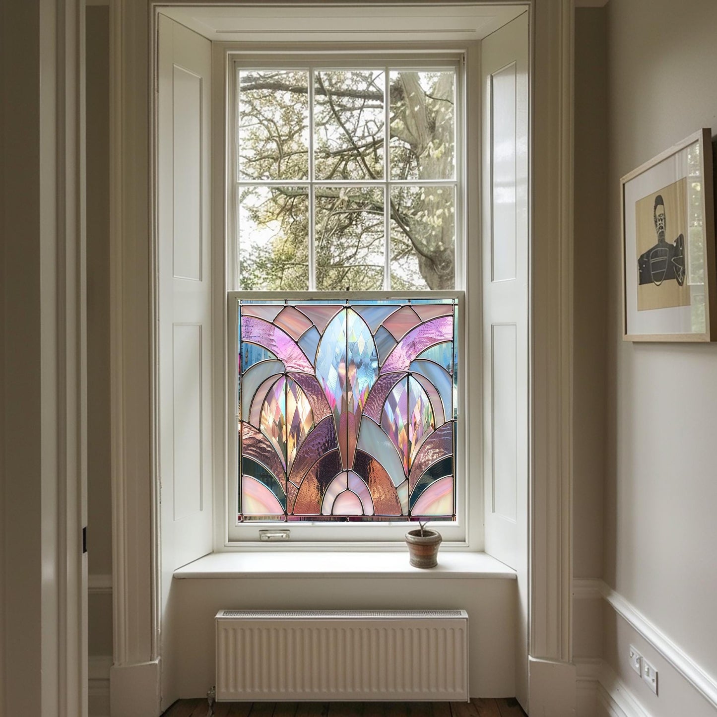 Art Deco Window Film, Privacy Window Film, Window Film, Decorative Window Film, Patterned Window Film, Coloured Window Film, Stained Glass Creative Windows