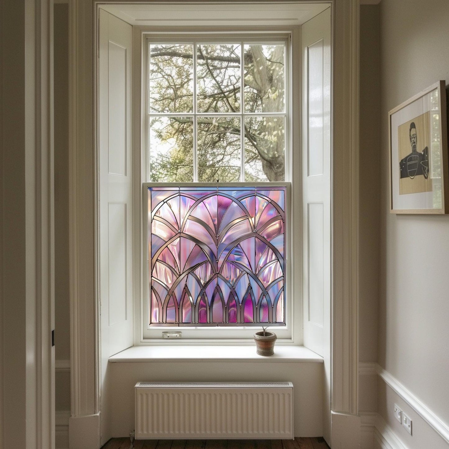 Window Film, Privacy Window Film, Art Deco Window Film, Decorative Window Film, Window, Front Door Window Film, Stained Glass Window Film Creative Windows