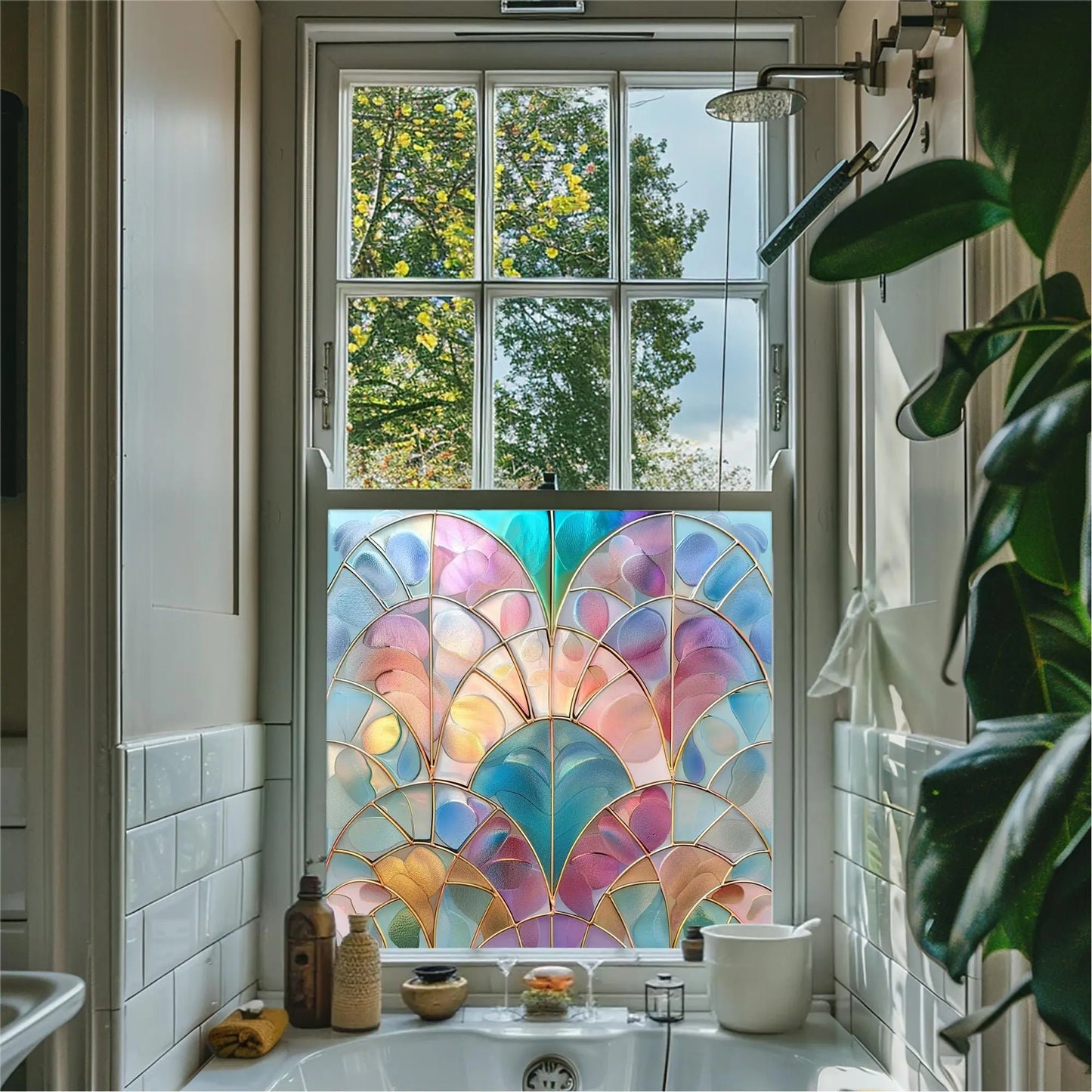 Anzi Stained Glass Privacy Window Film Creative Windows