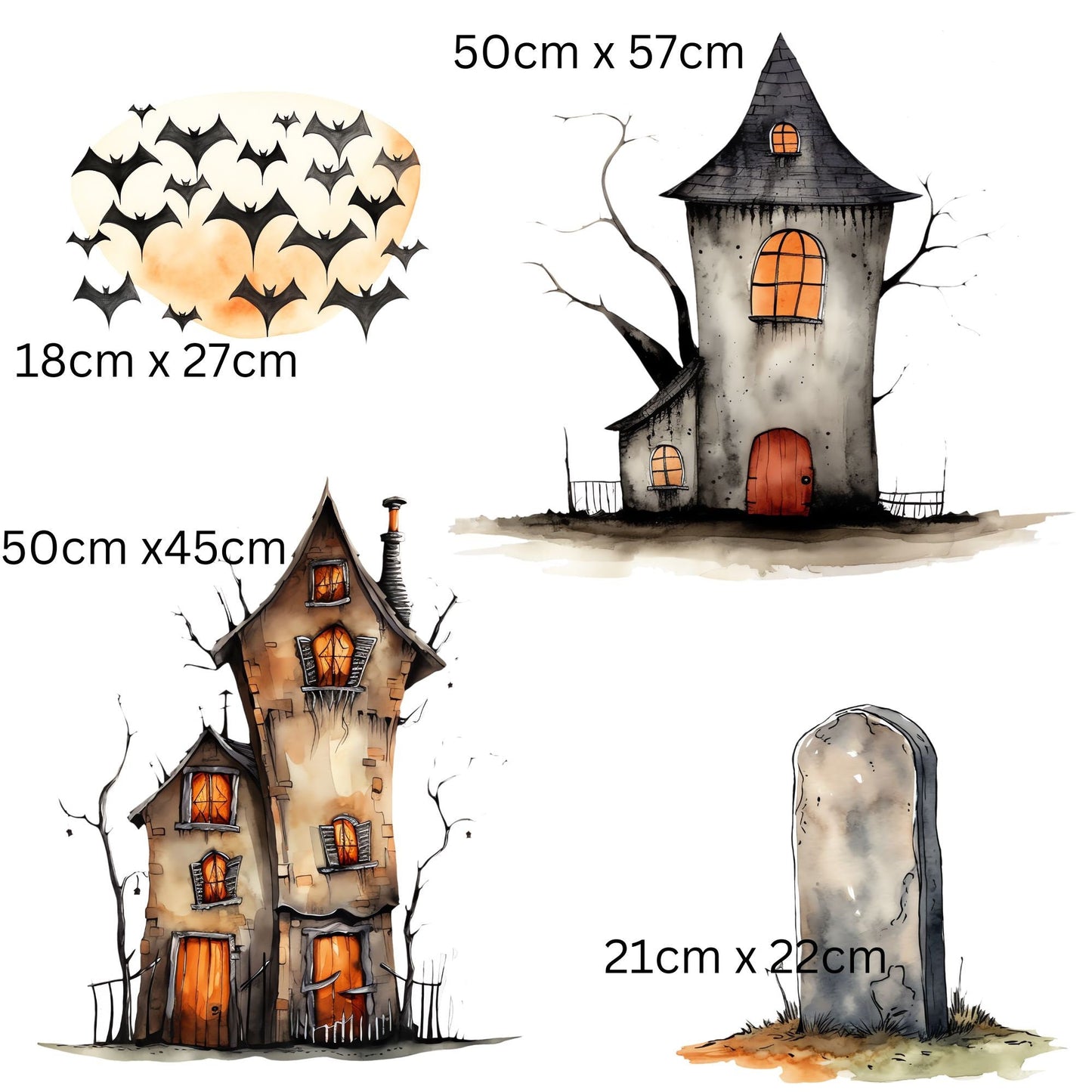 Double-Sided Reusable Halloween Window Stickers Creative Windows