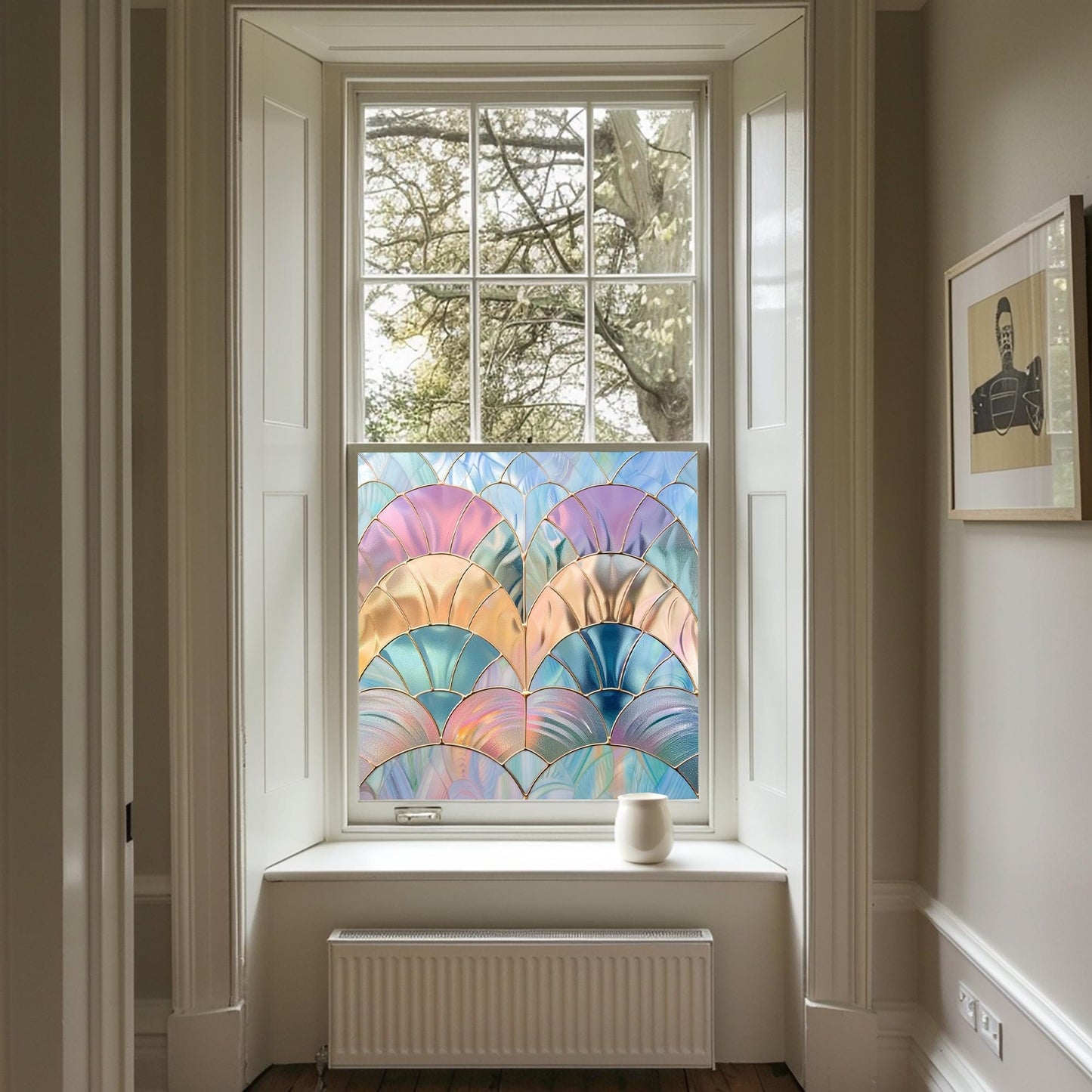 Window Film, Privacy Window Film, Art Deco Window Film, Decorative Window Film, Window, Front Door Window Film, Stained Glass Window Film Creative Windows
