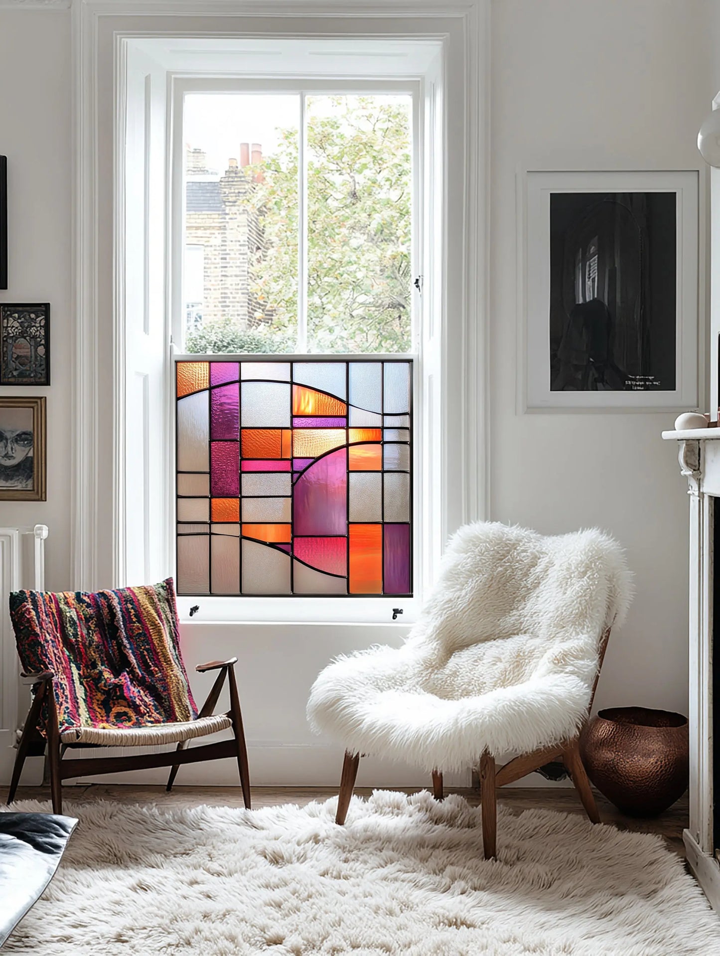 Nuxis Stained Glass Privacy Window Film Creative Windows
